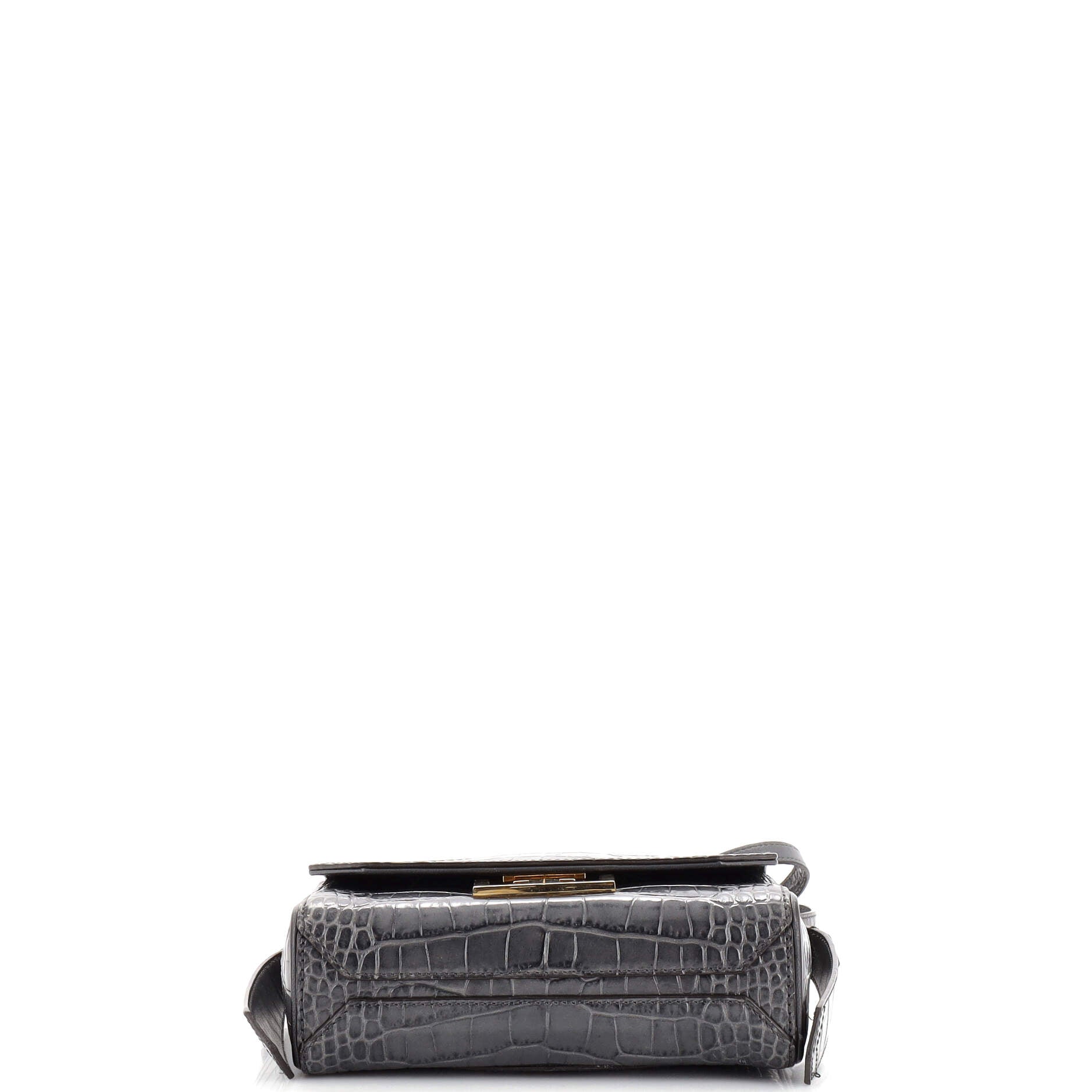 Eden Top Handle Bag Crocodile Embossed Leather Mini