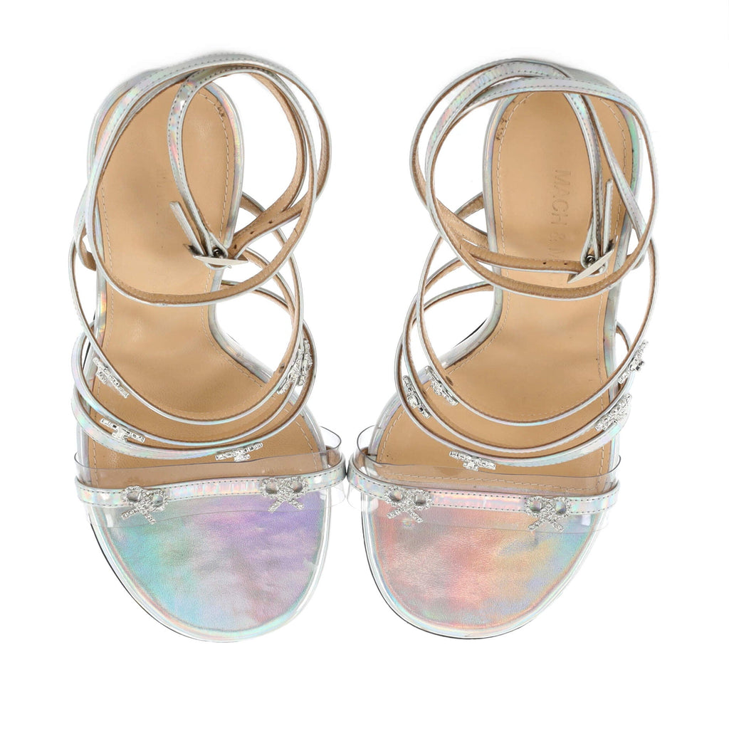 Women's Camille Strappy Heeled Sandals Metallic Leather 95