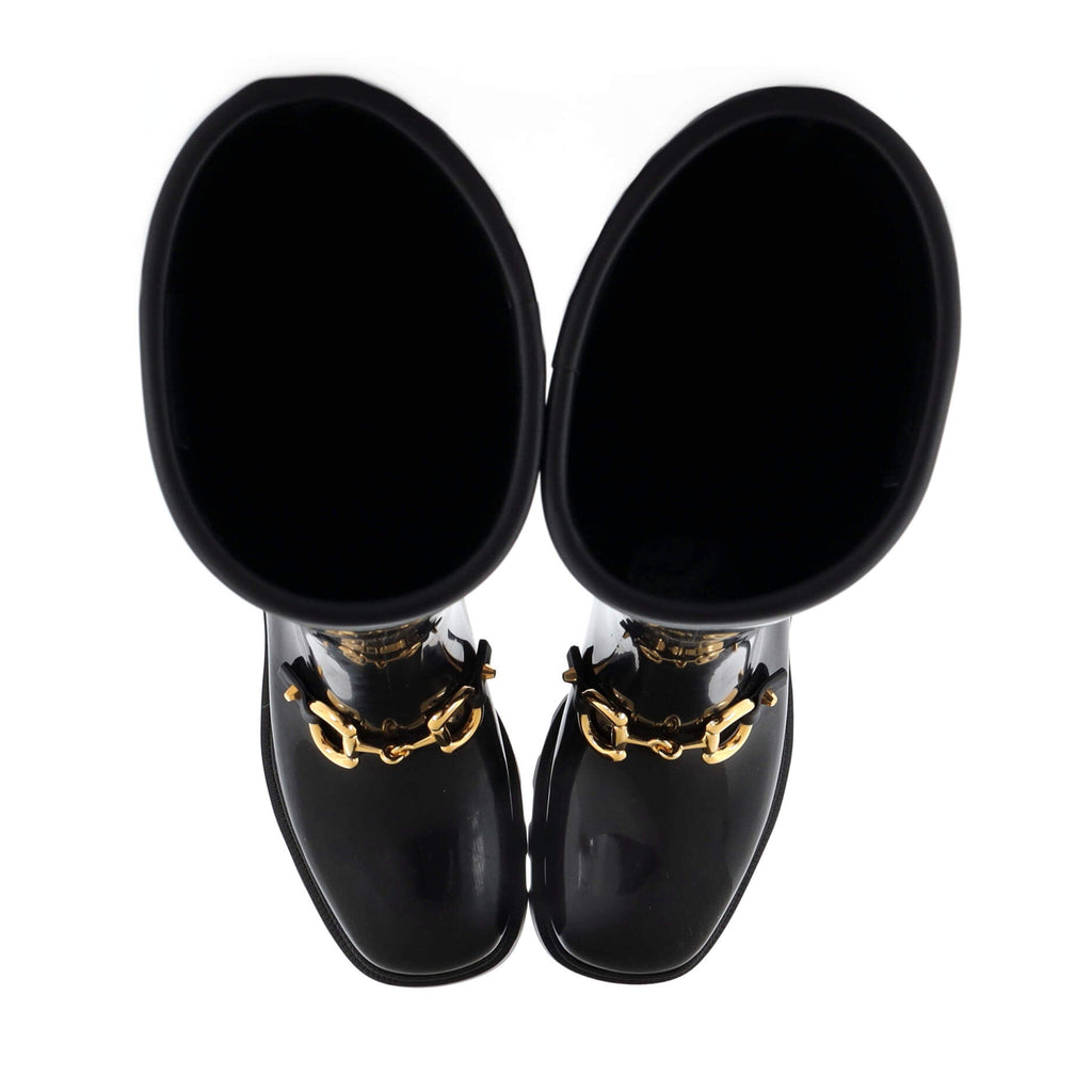 Women's Horsebit Knee High Boots Rubber