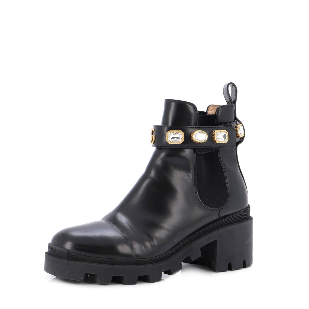 Women's Trip Boots Embellished Leather