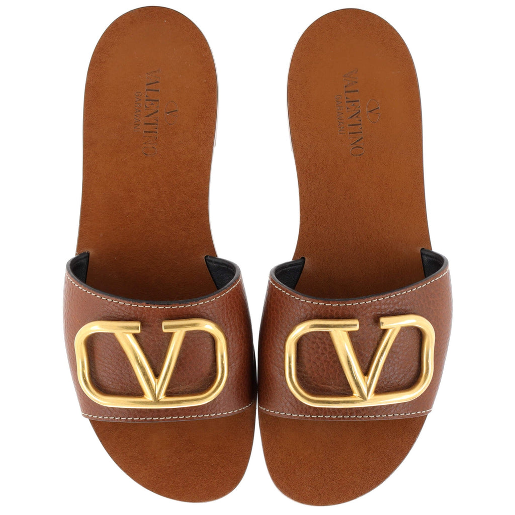 Women's VLogo Slide Sandals Leather