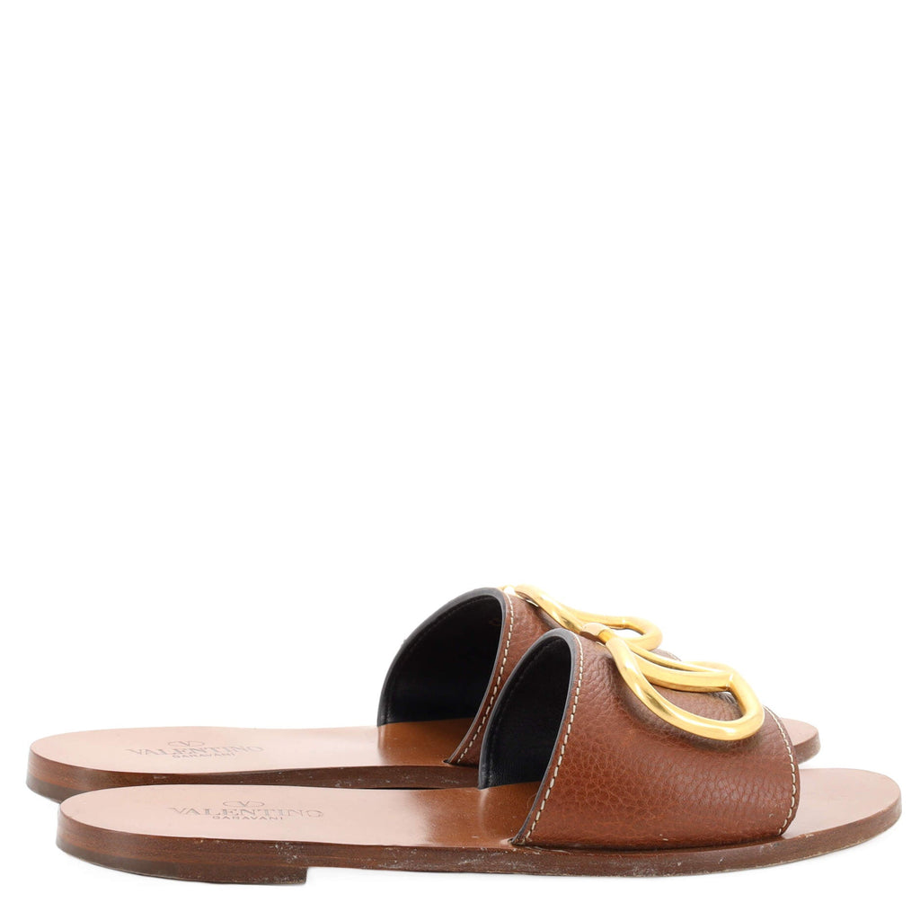 Women's VLogo Slide Sandals Leather