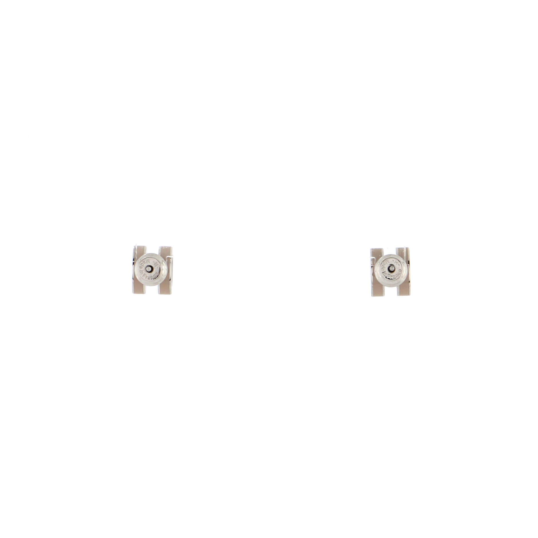 Pop H Stud Earrings Metal and Enamel Mini