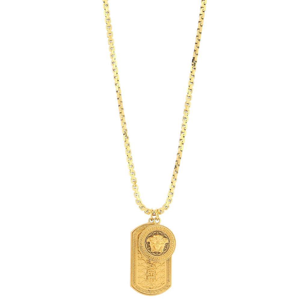 Medusa Dog Tag Pendant Necklace Metal