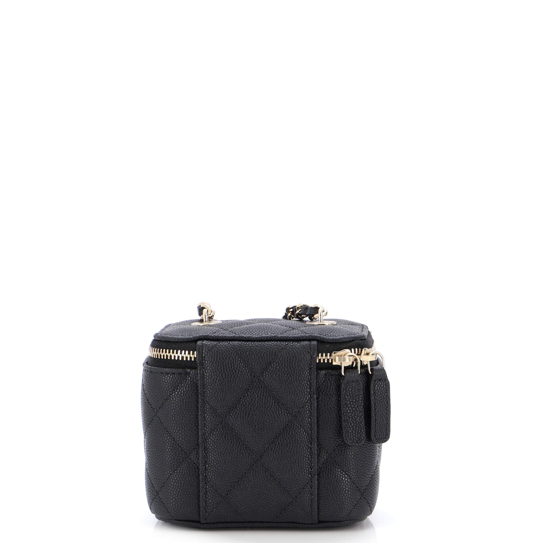 Classic Vanity Case with Chain Quilted Caviar Mini