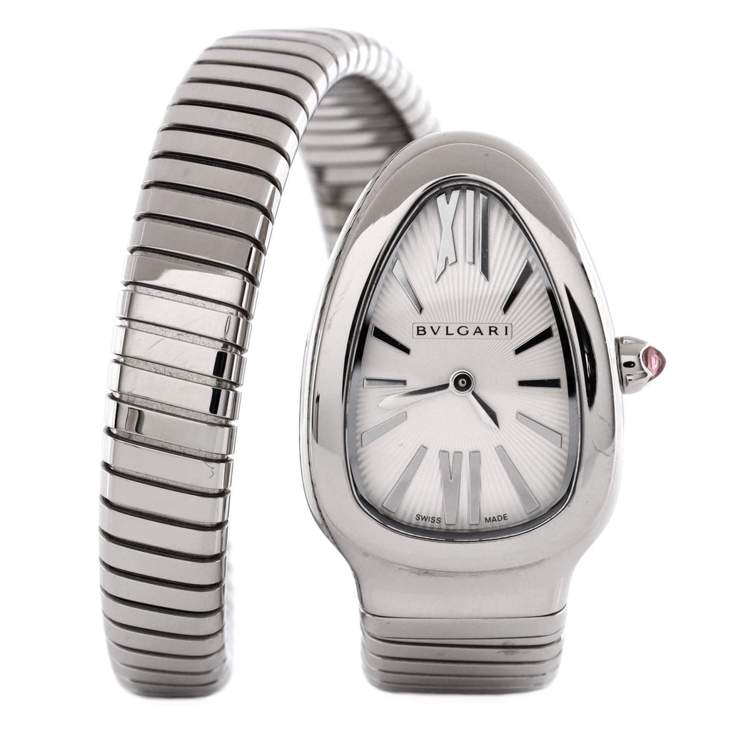 Serpenti Tubogas Single Spiral Quartz Watch Stainless Steel 23
