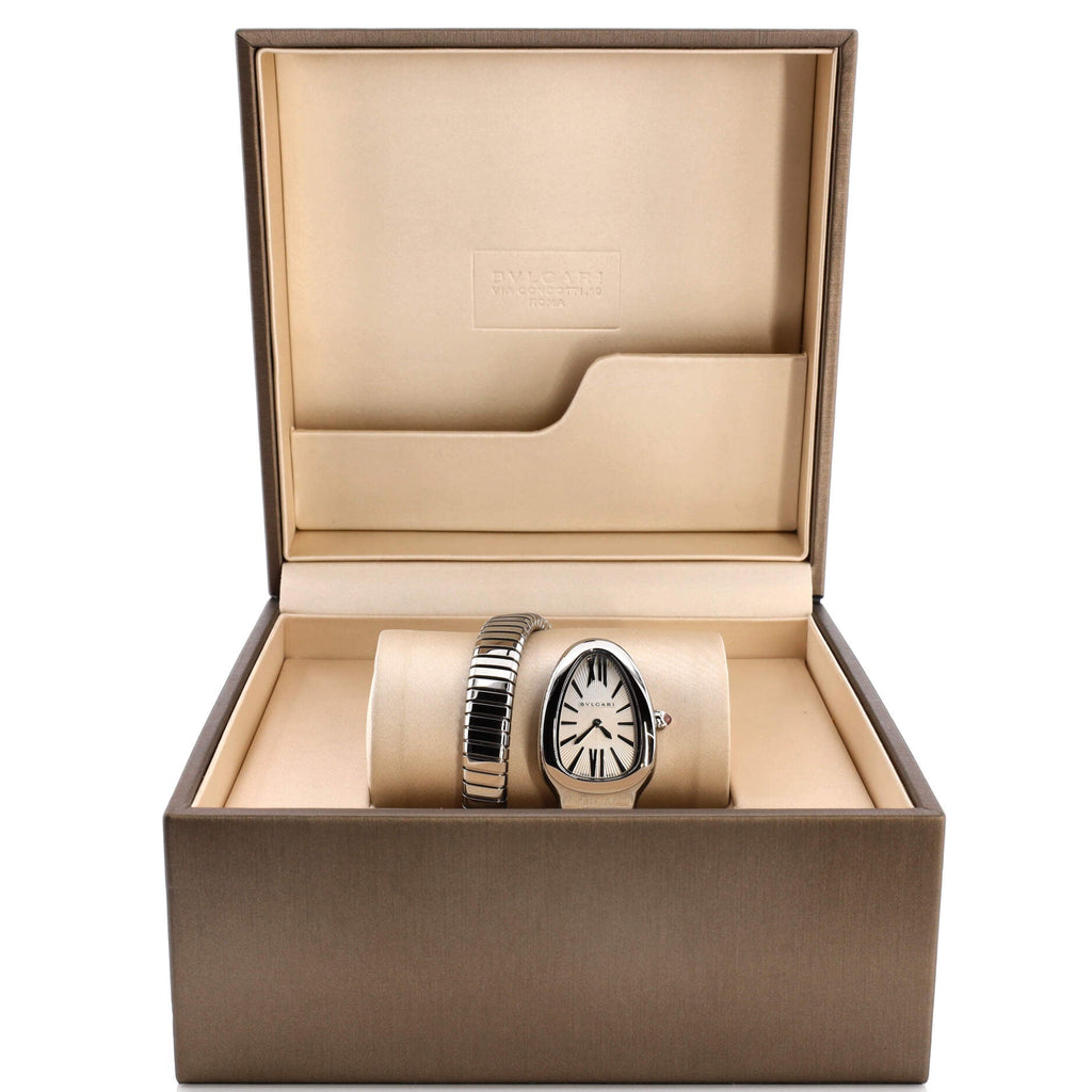 Serpenti Tubogas Single Spiral Quartz Watch Stainless Steel 23