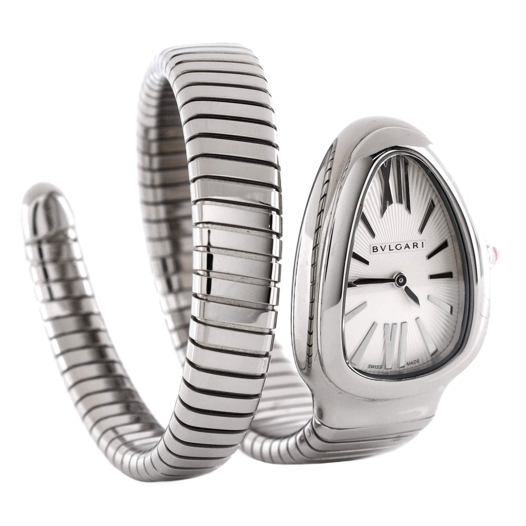 Serpenti Tubogas Single Spiral Quartz Watch Stainless Steel 23