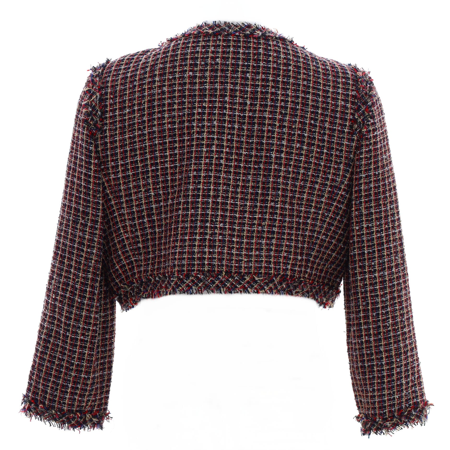 Women's Double Pocket Cropped Jacket Tweed