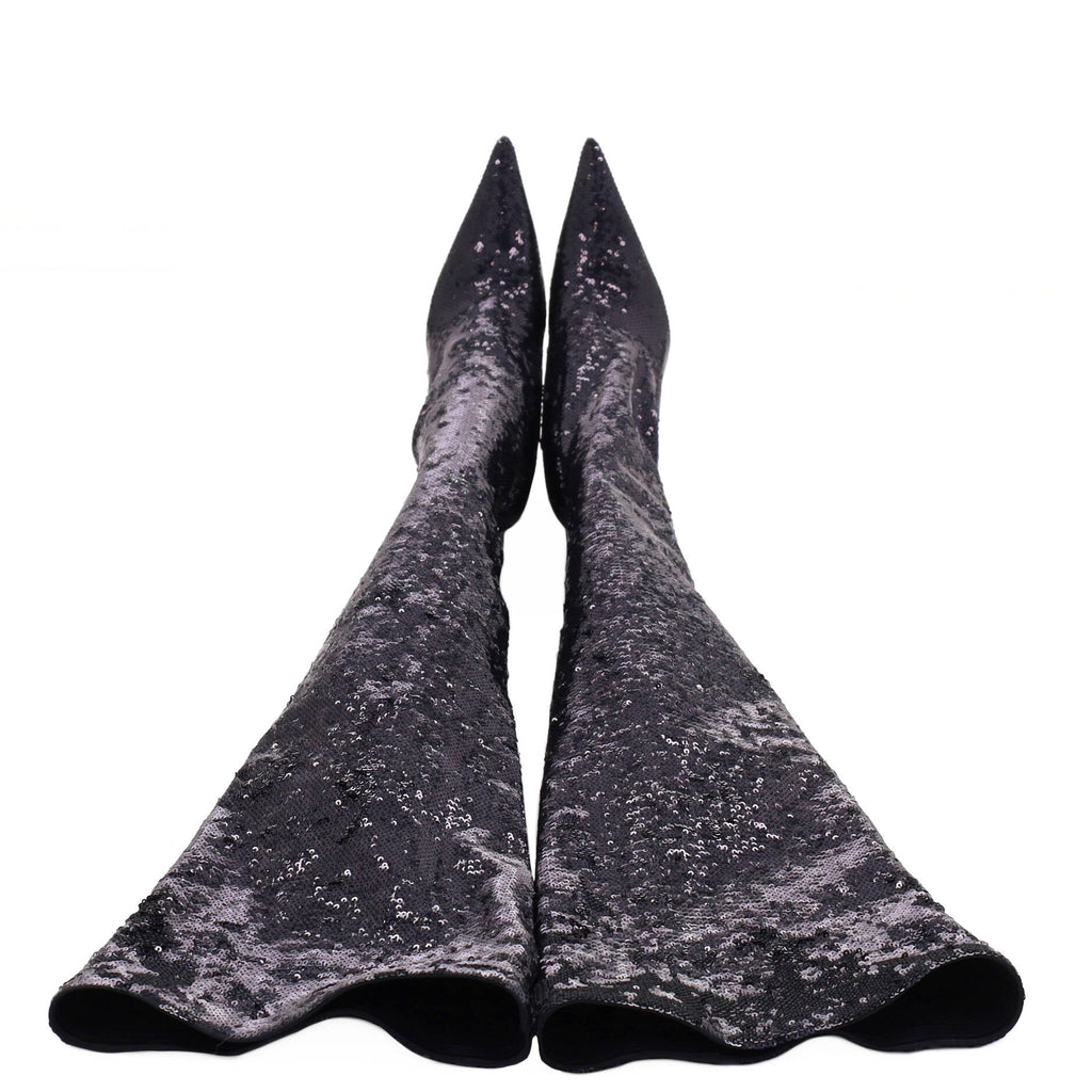 Women's Knife Thigh High Boots Sequins