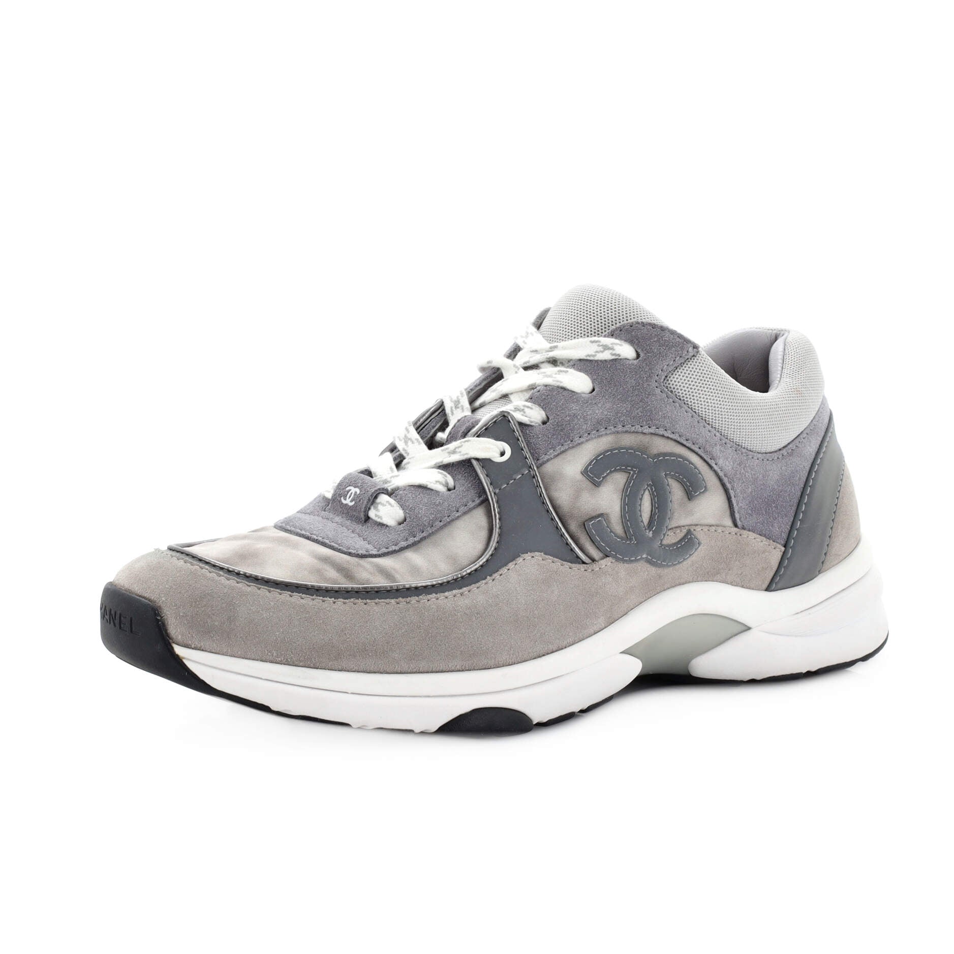 Men's CC Low-Top Sneakers Suede with Leather and Fabric