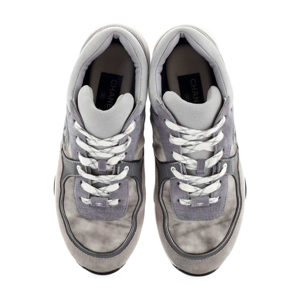 Men's CC Low-Top Sneakers Suede with Leather and Fabric