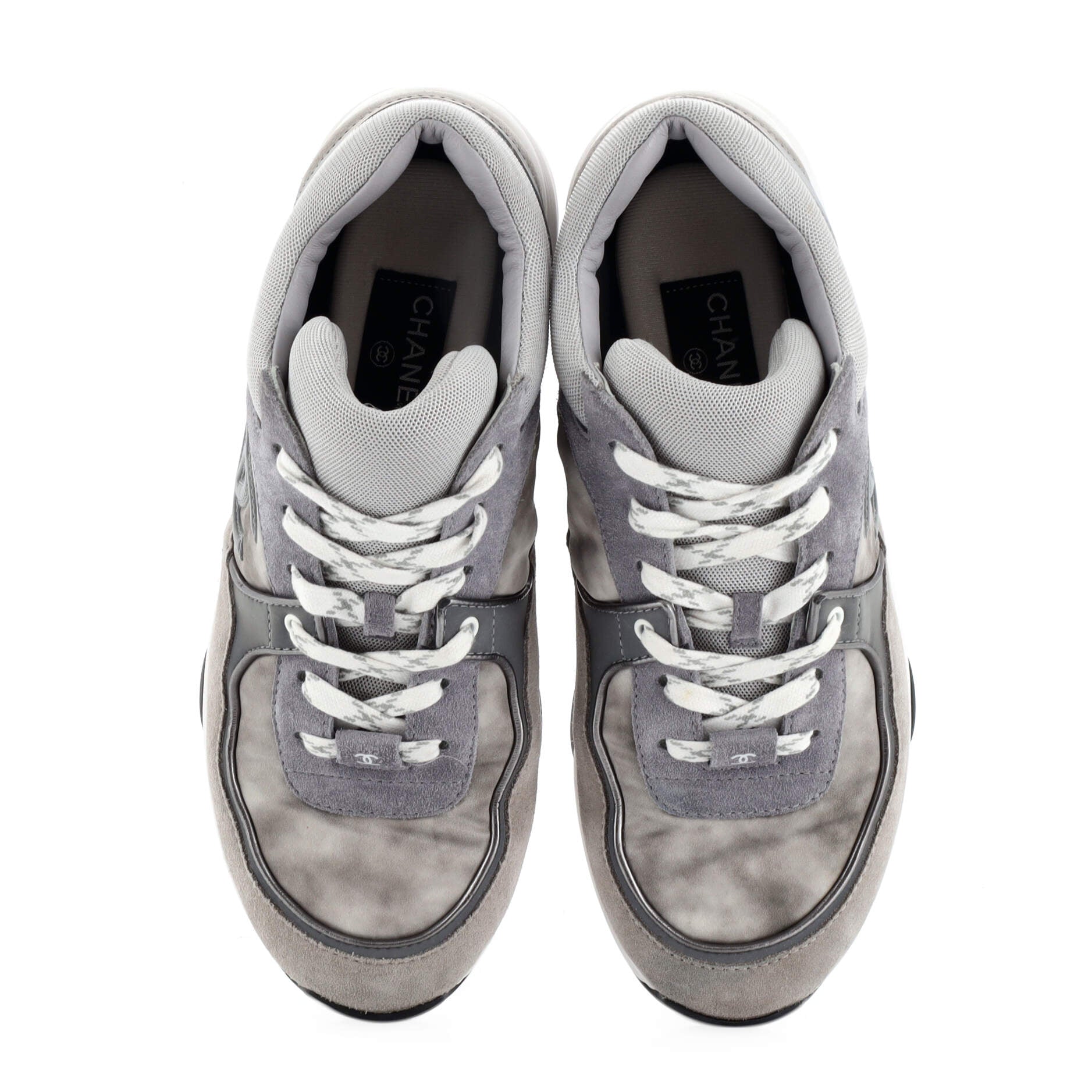 Men's CC Low-Top Sneakers Suede with Leather and Fabric