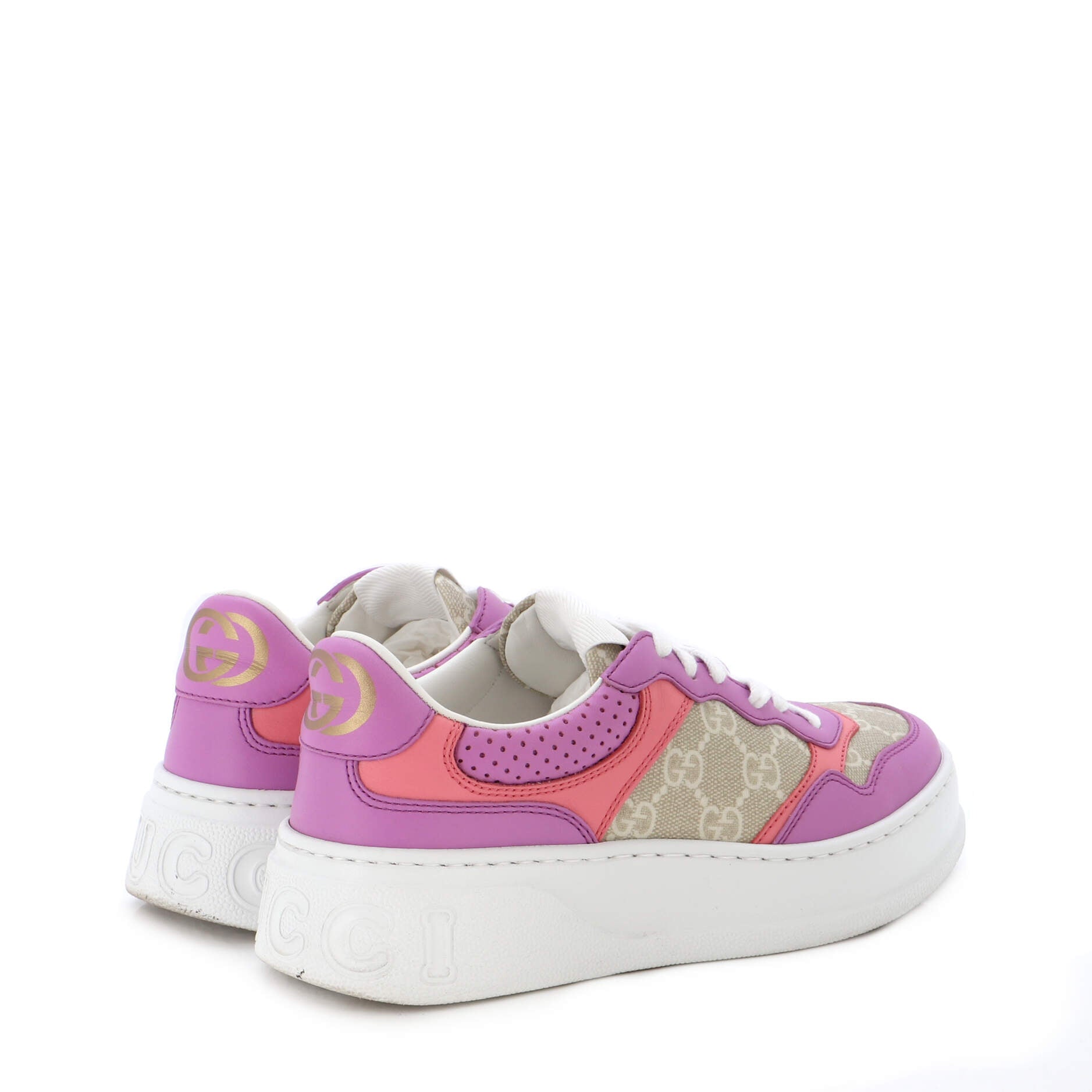 Women's Dali Platform Sneakers GG Coated Canvas and Leather