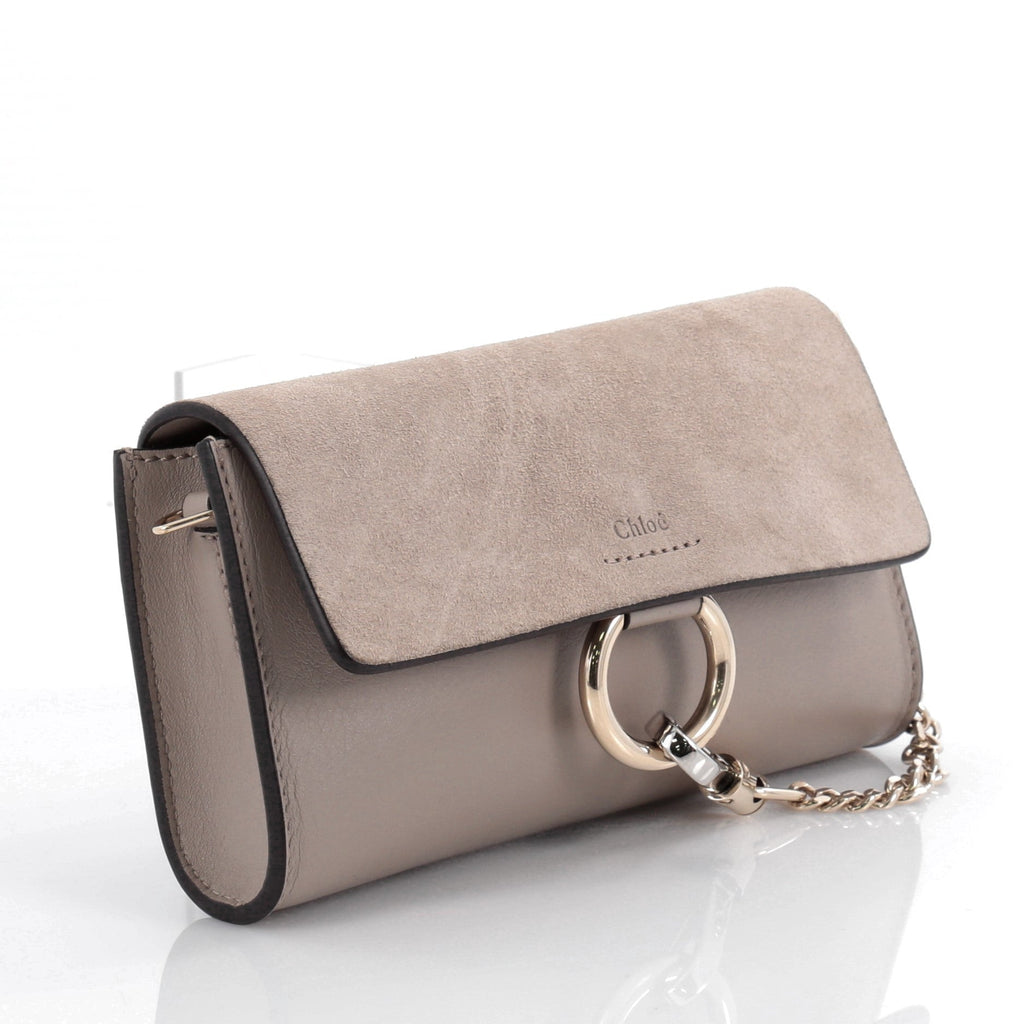 Faye Shoulder Bag Leather and Suede Mini