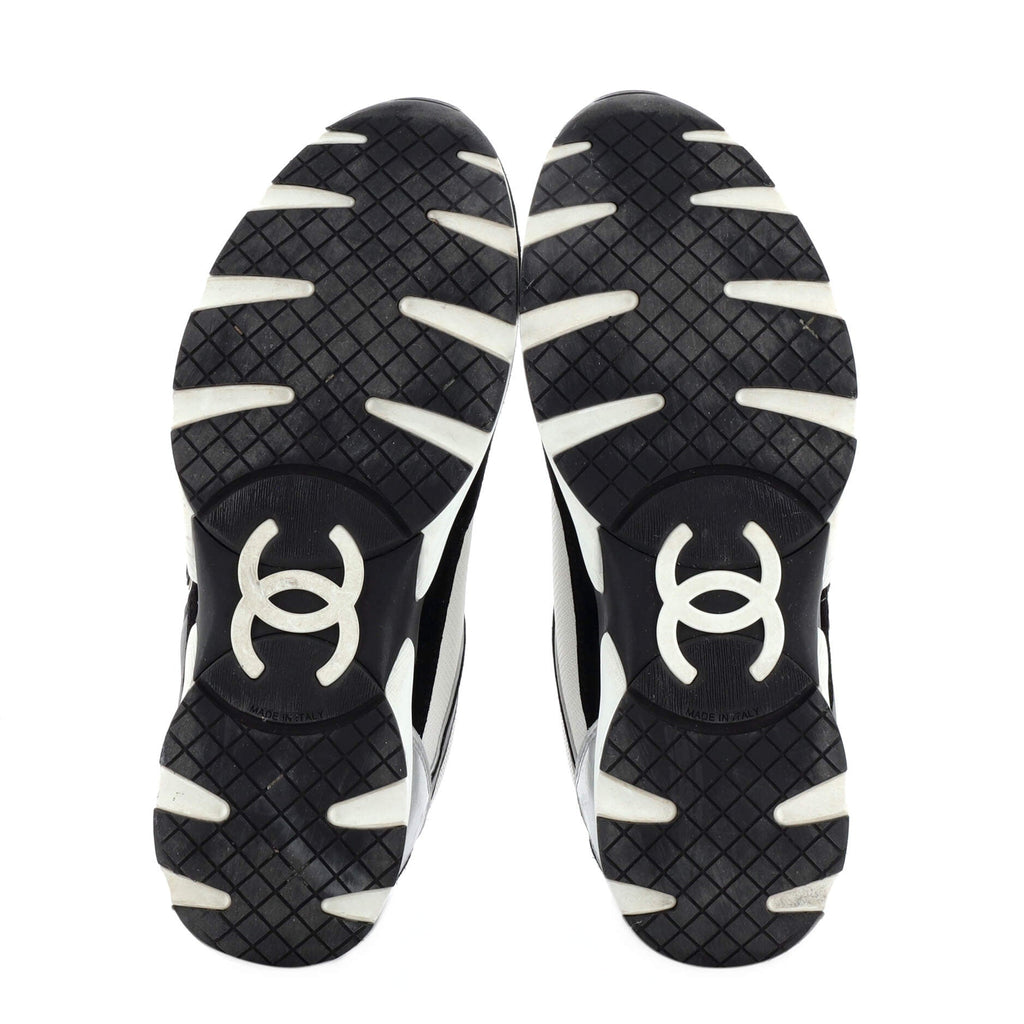 Women's CC Low-Top Sneakers Leather and Fabric with Suede