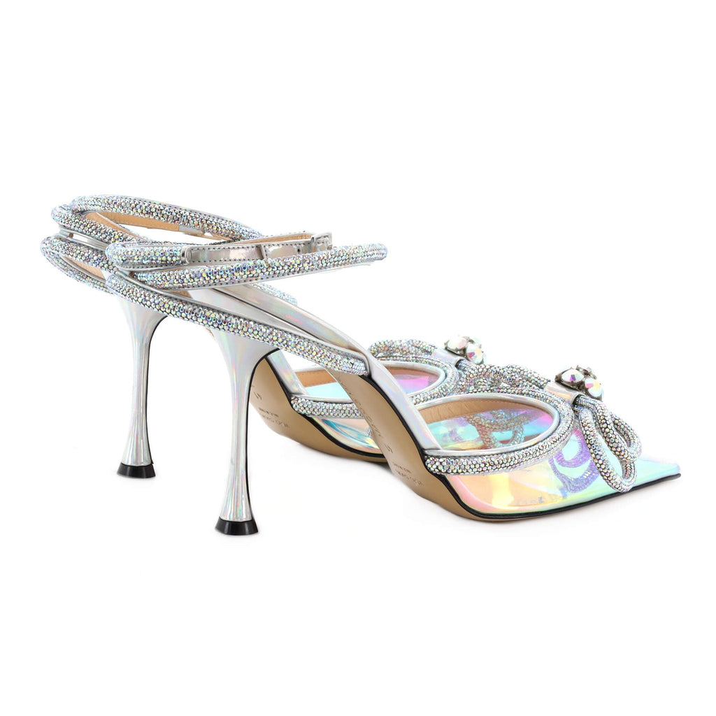 Women's Bow of Elizabeth Ankle Strap Pumps Iridescent PVC 100