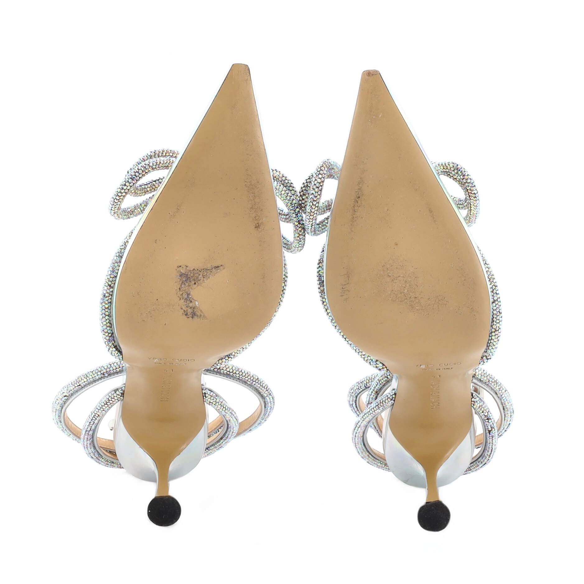 Women's Bow of Elizabeth Ankle Strap Pumps Iridescent PVC 100