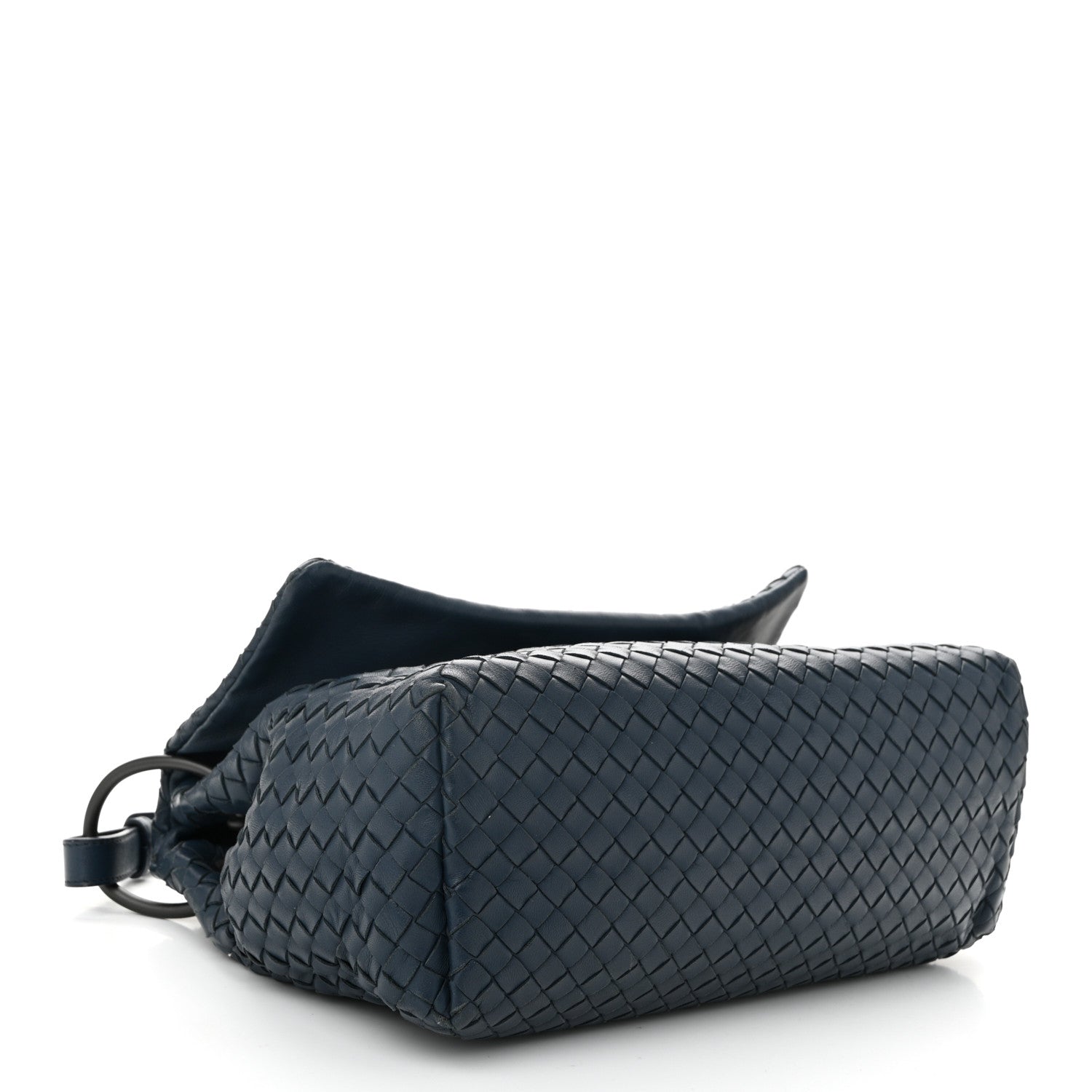 Nappa Intrecciato Flap Shoulder Bag Blue