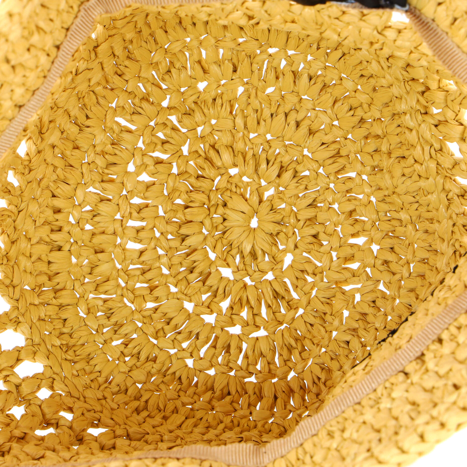 Triangle Logo Bucket Hat Woven Raffia