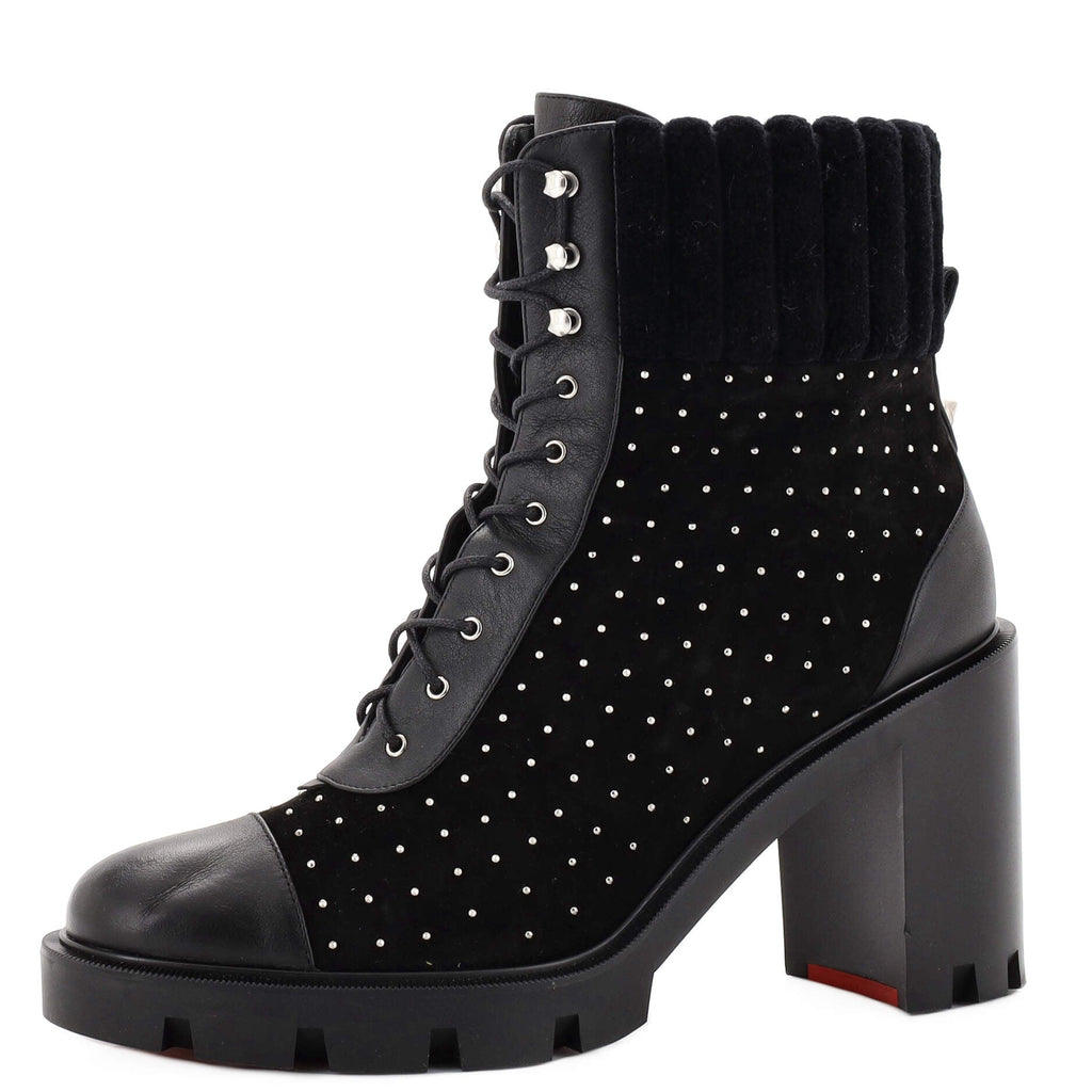 Women's Dakita Lug Ankle Boots Studded Suede 70