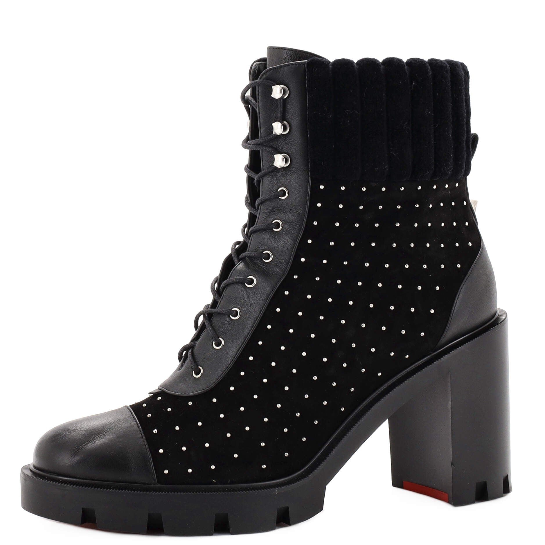 Women's Dakita Lug Ankle Boots Studded Suede 70