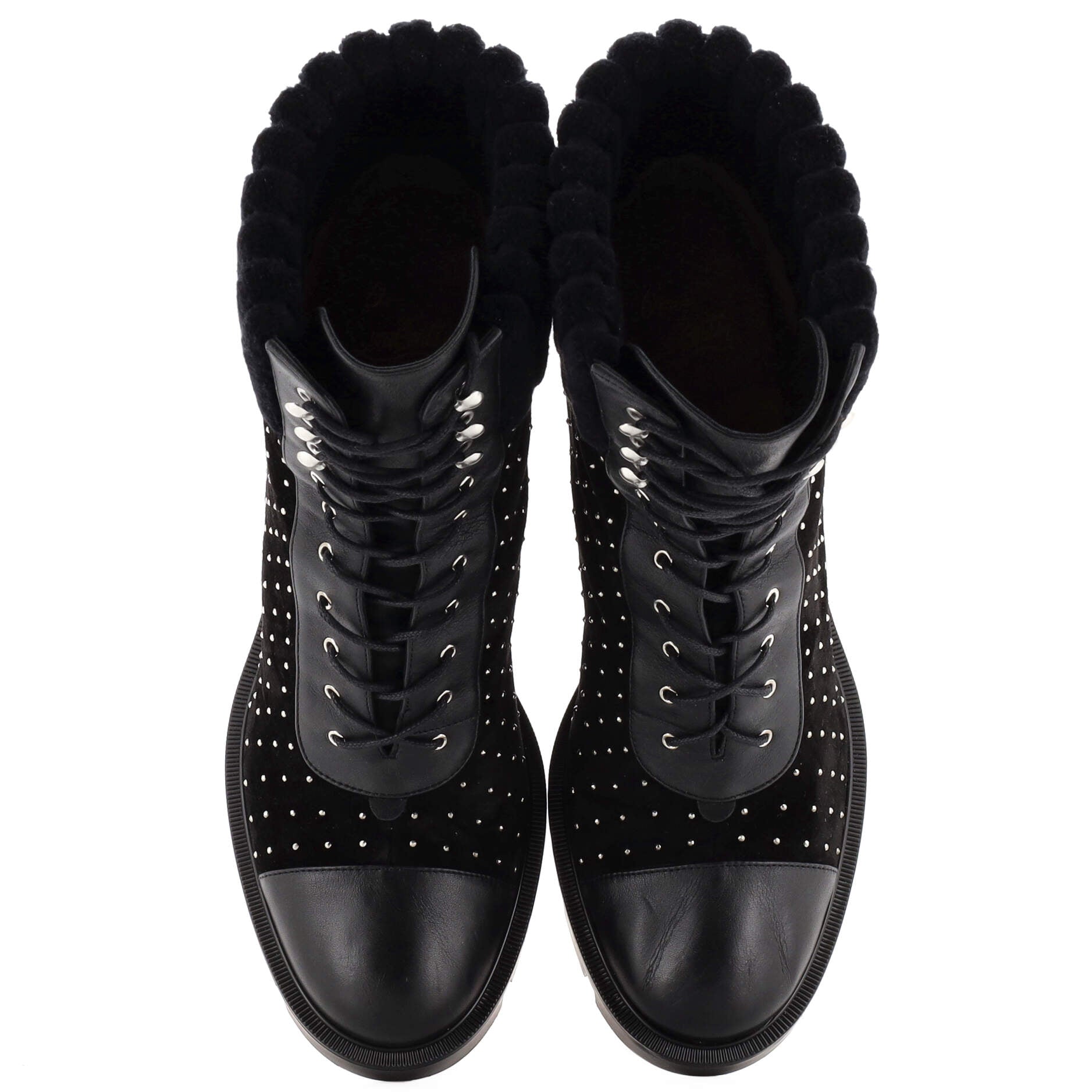 Women's Dakita Lug Ankle Boots Studded Suede 70