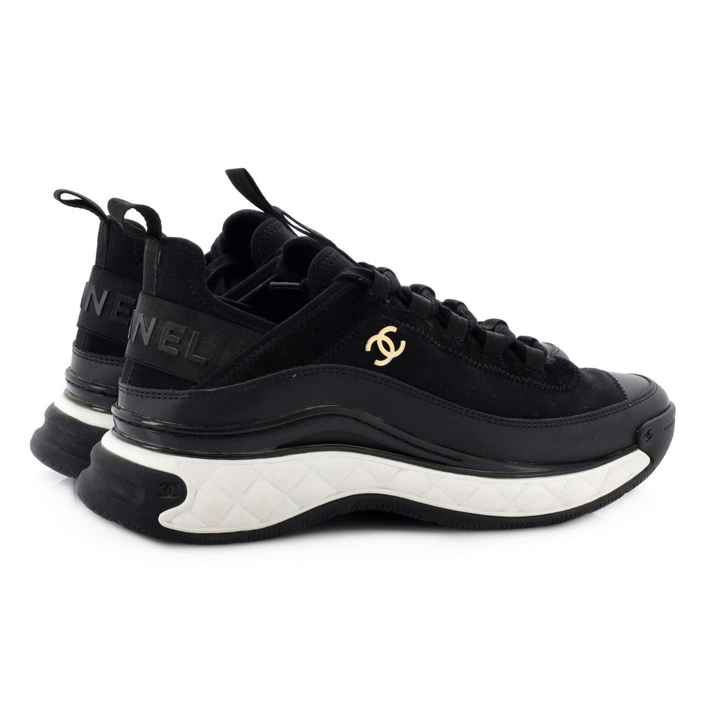 Women's CC Cap Toe Logo Sneakers Suede and Mixed Fibers
