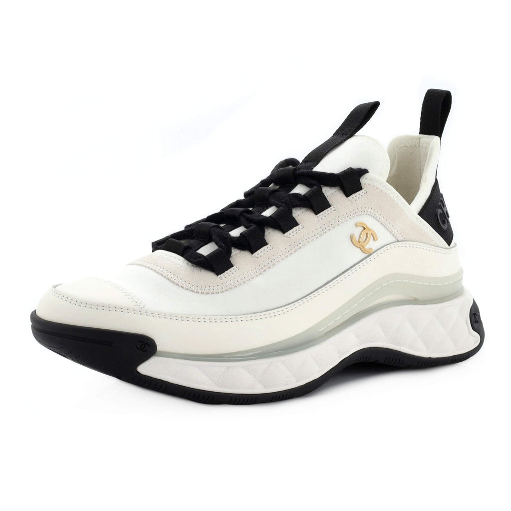 Women's CC Cap Toe Logo Sneakers Suede and Mixed Fibers
