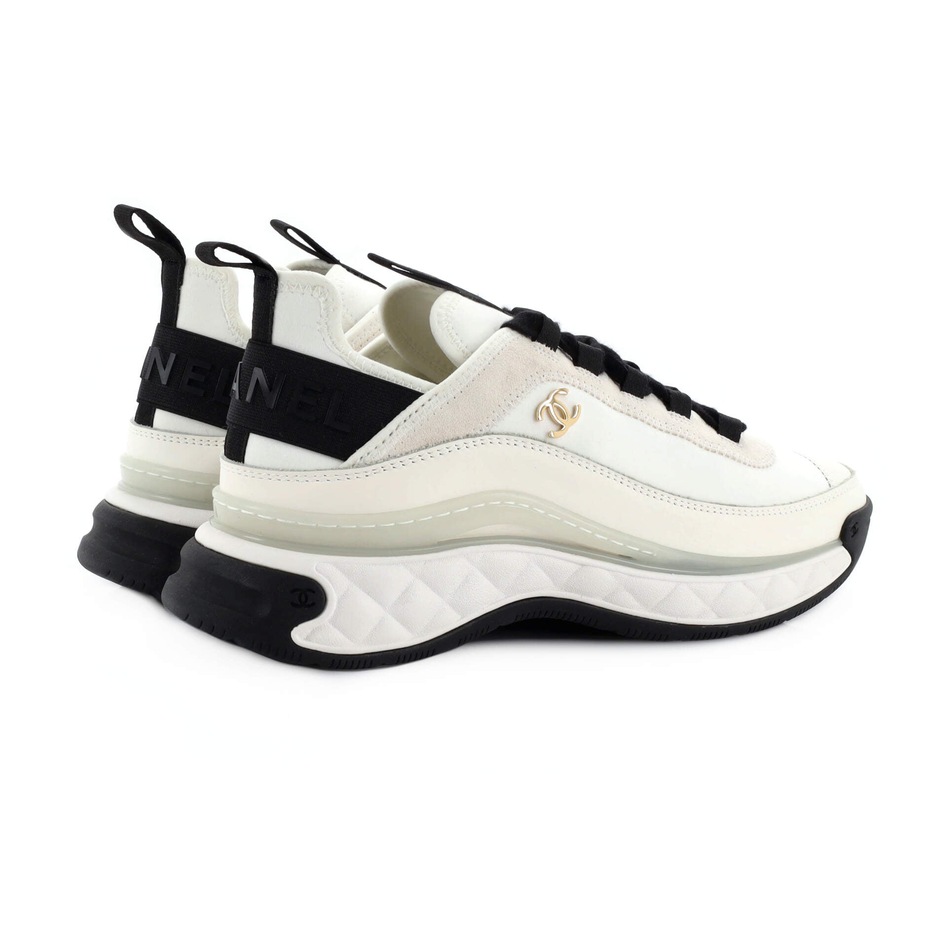 Women's CC Cap Toe Logo Sneakers Suede and Mixed Fibers