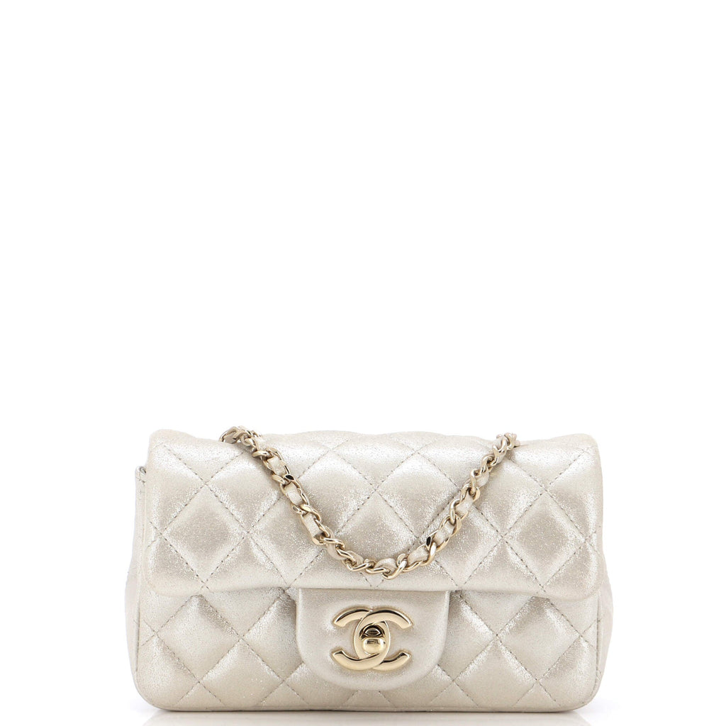 Vintage Classic Single Flap Bag Quilted Iridescent Calfskin Extra Mini