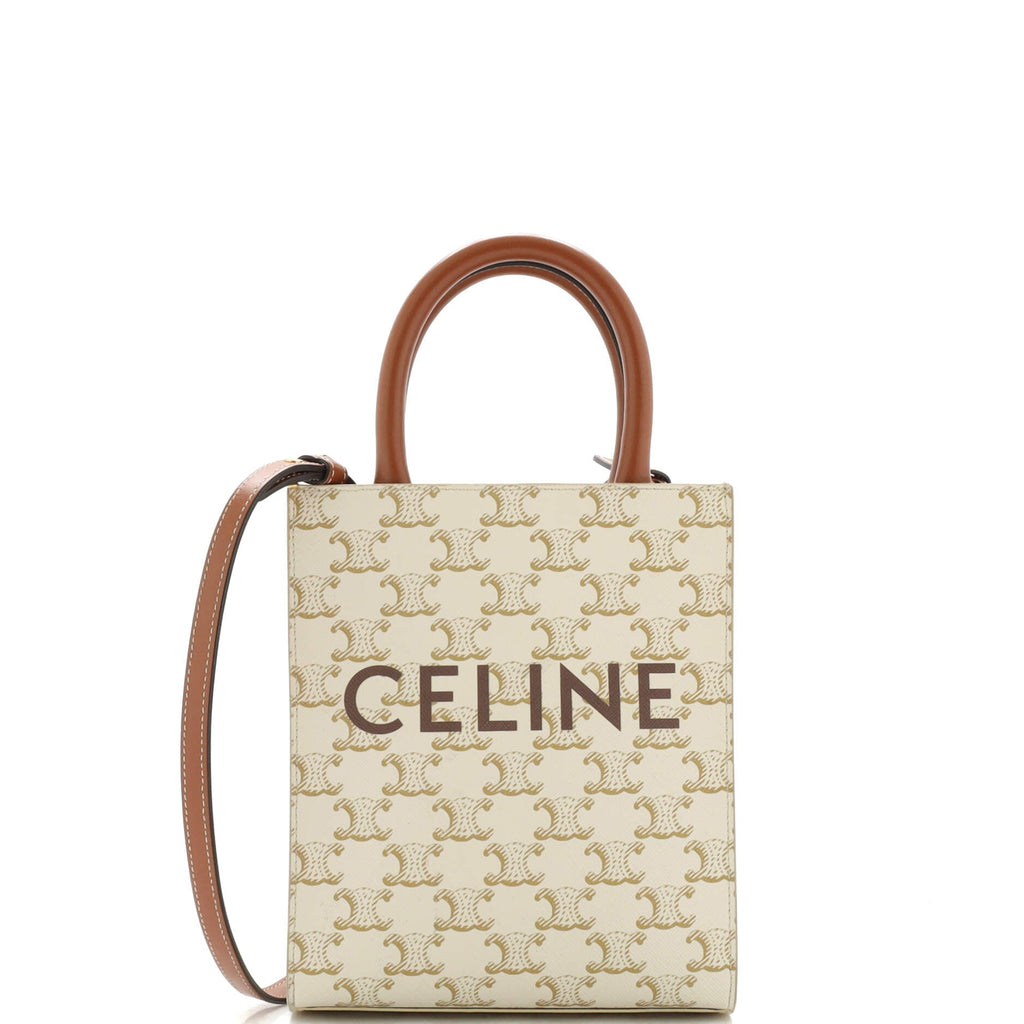Vertical Cabas Tote Triomphe Coated Canvas Mini