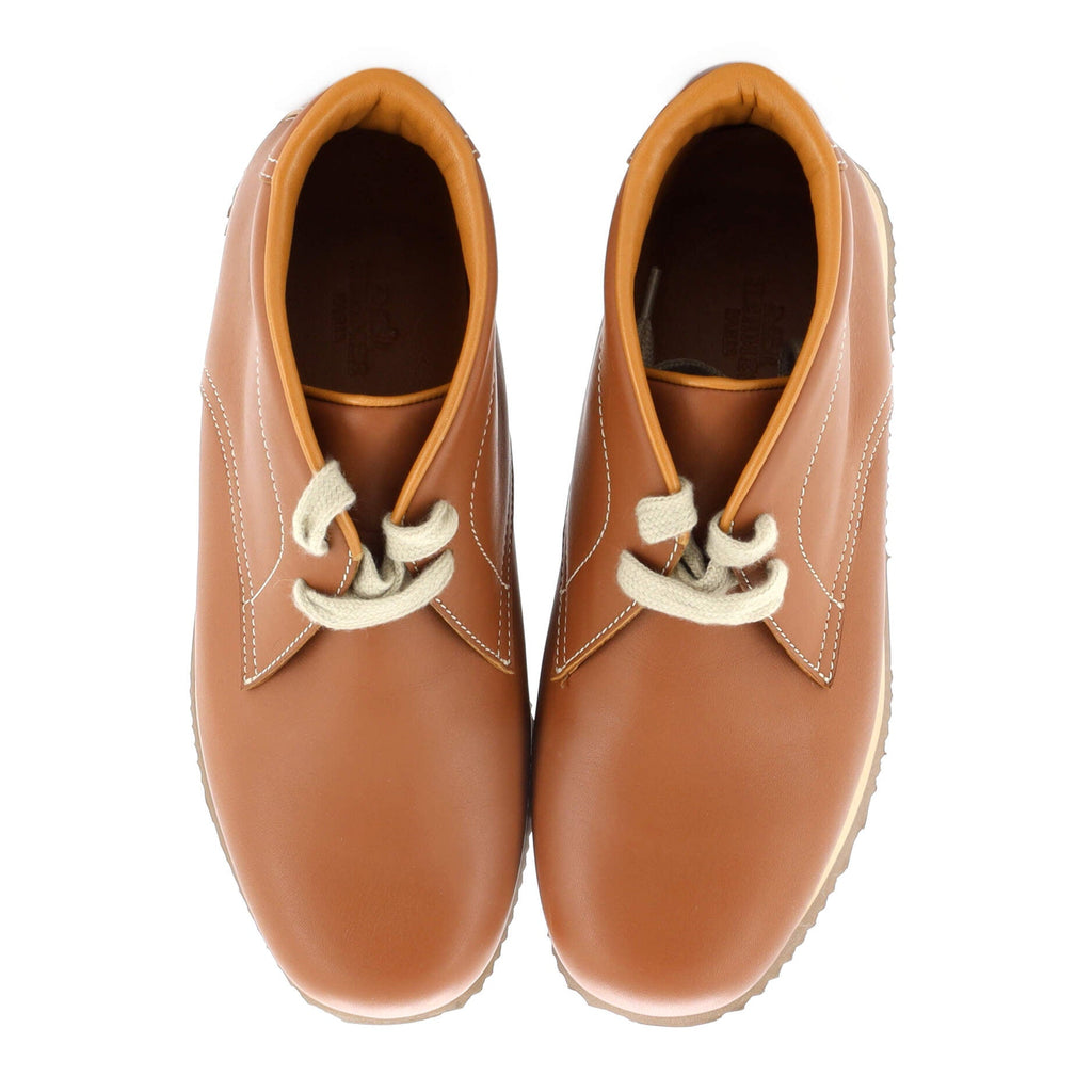 Women's Lace Up High-Top Sneakers Leather