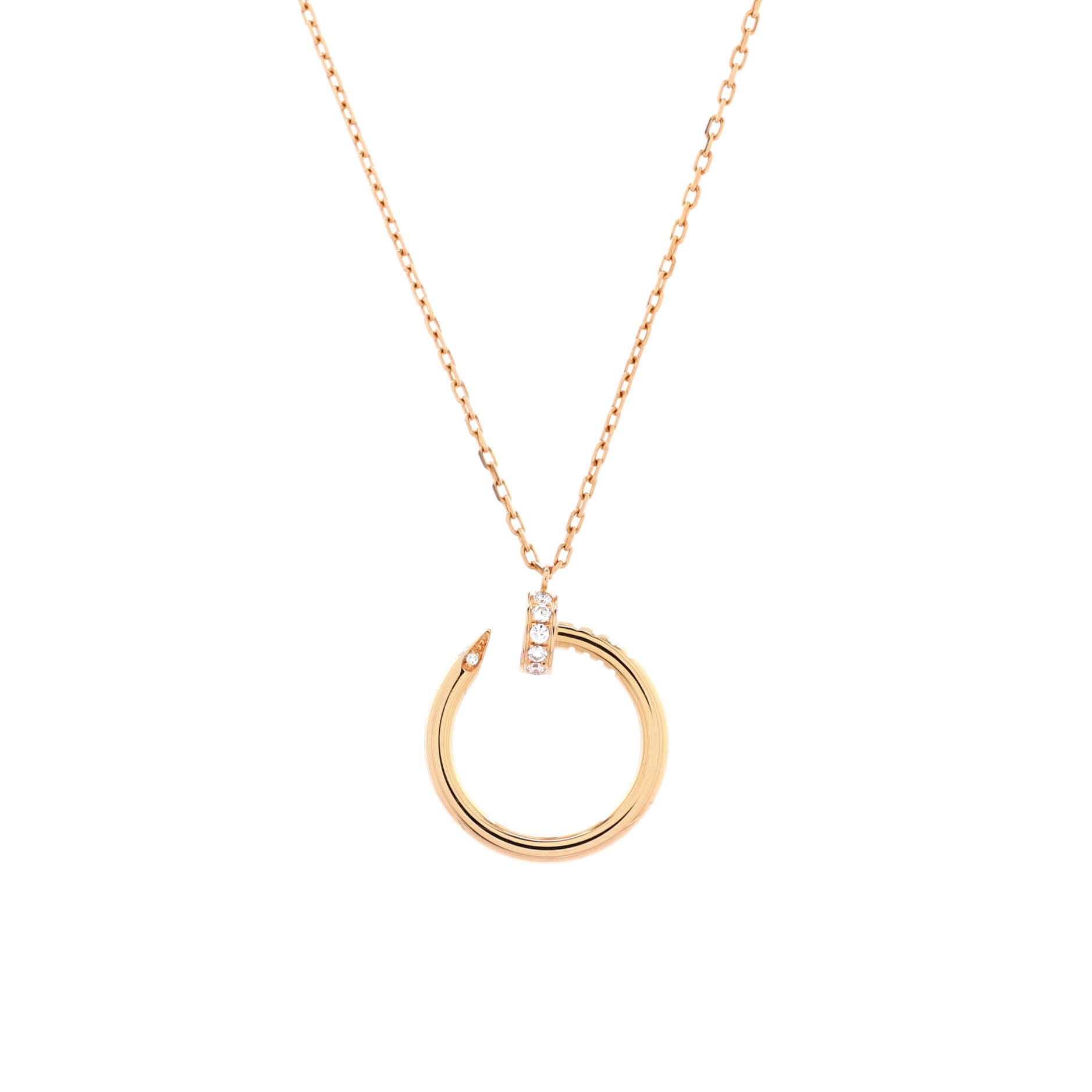 Juste un Clou Pendant Necklace 18K Rose Gold with Diamonds