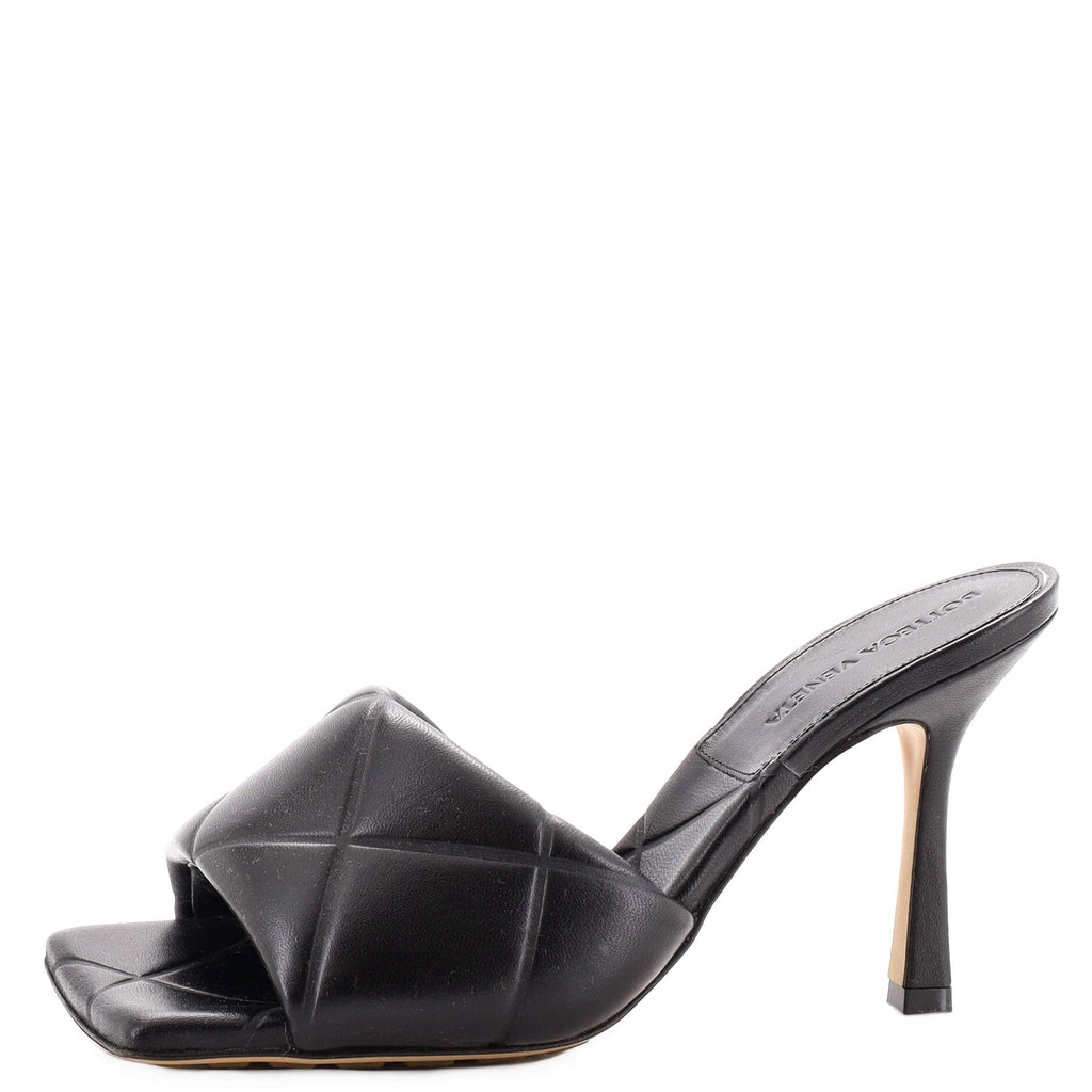 Women's Lido Heeled Sandals Quilted Embossed Leather