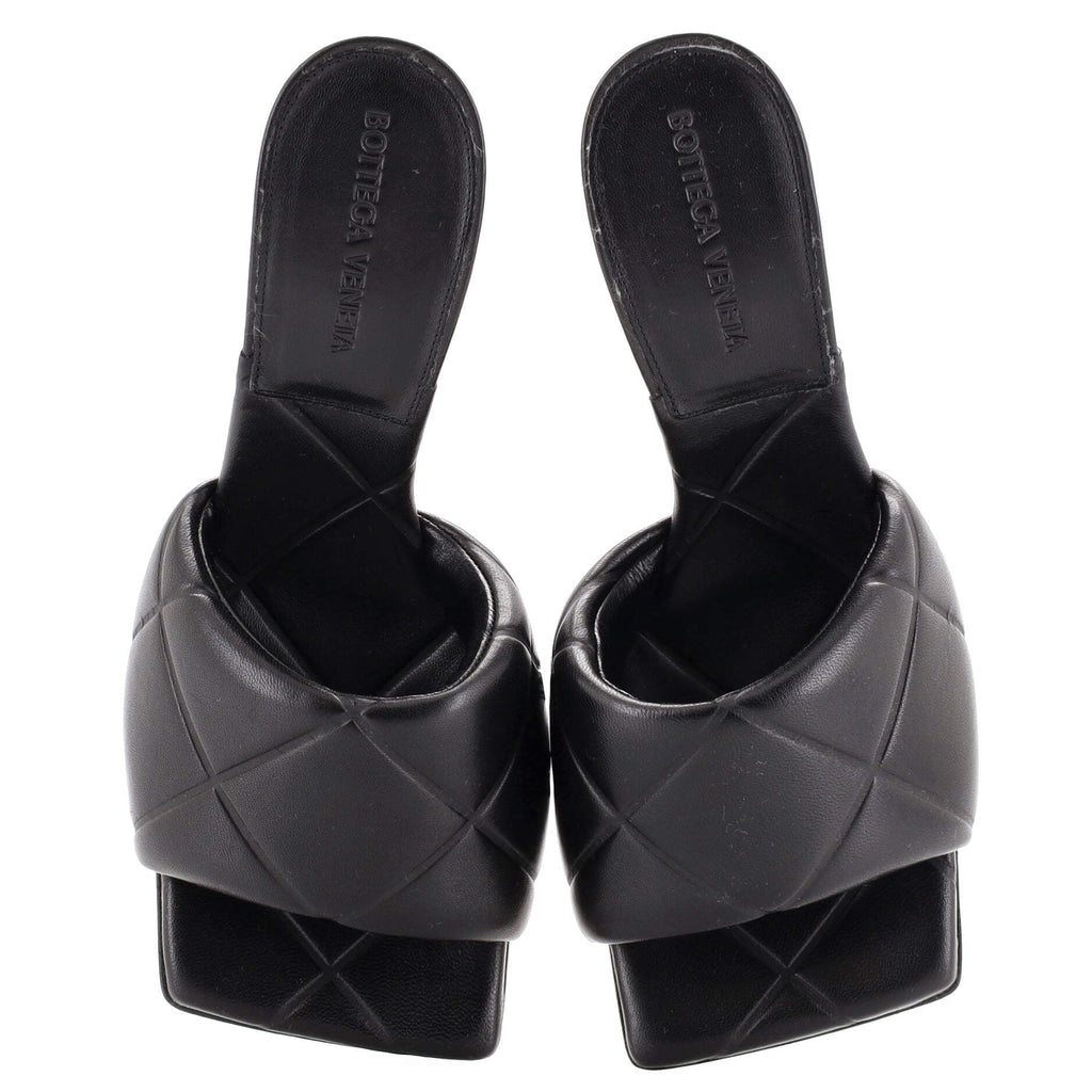 Women's Lido Heeled Sandals Quilted Embossed Leather