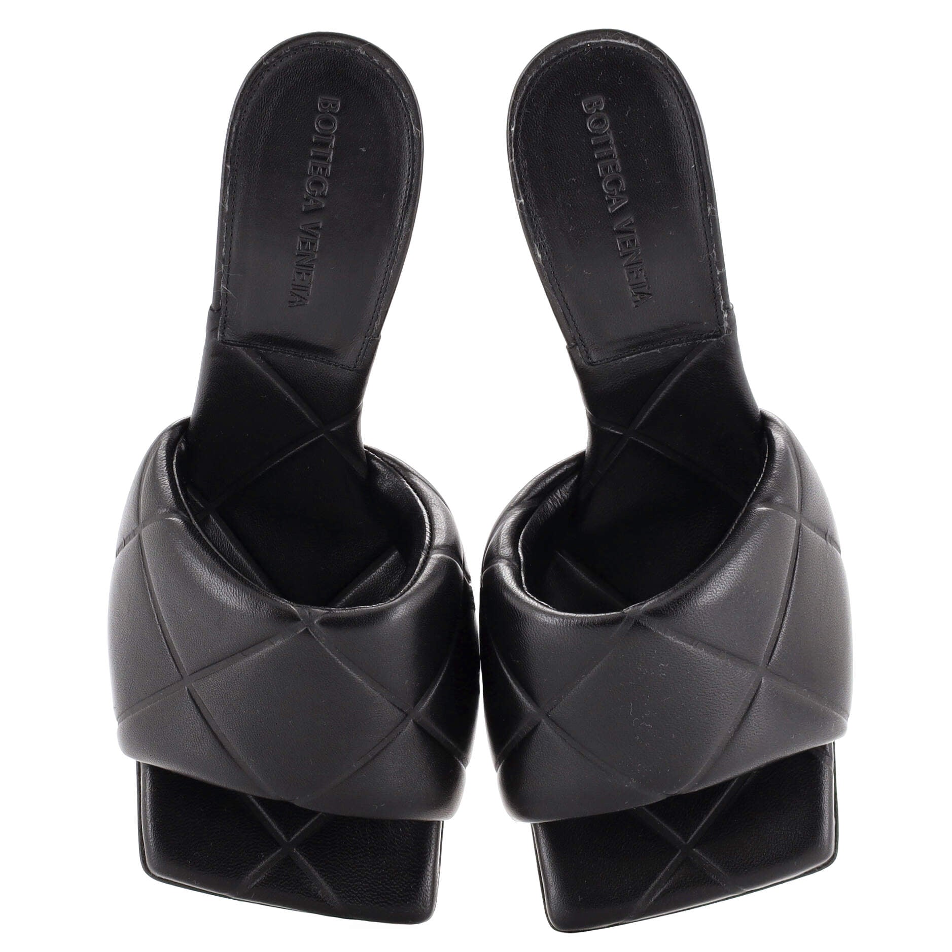 Women's Lido Heeled Sandals Quilted Embossed Leather