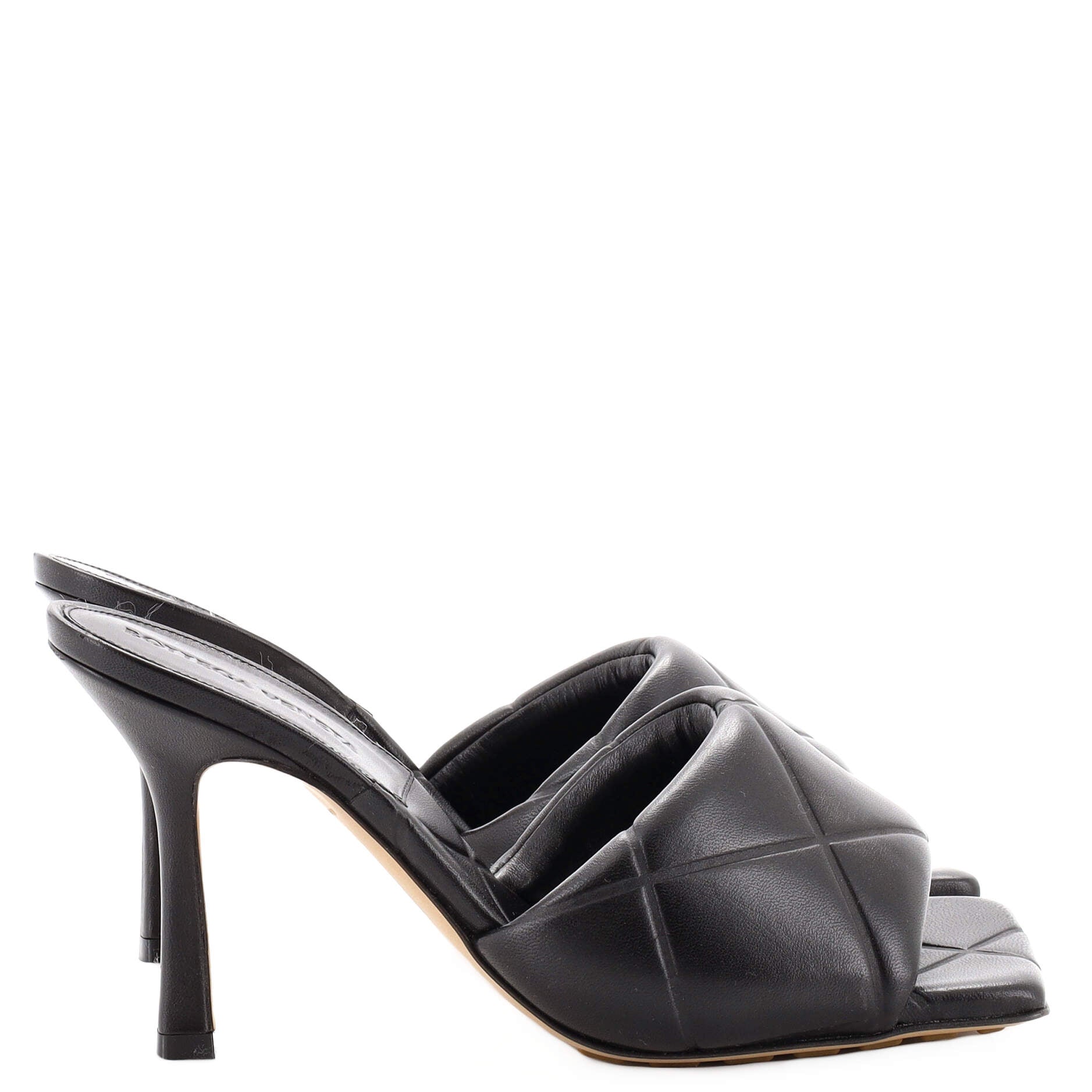Women's Lido Heeled Sandals Quilted Embossed Leather