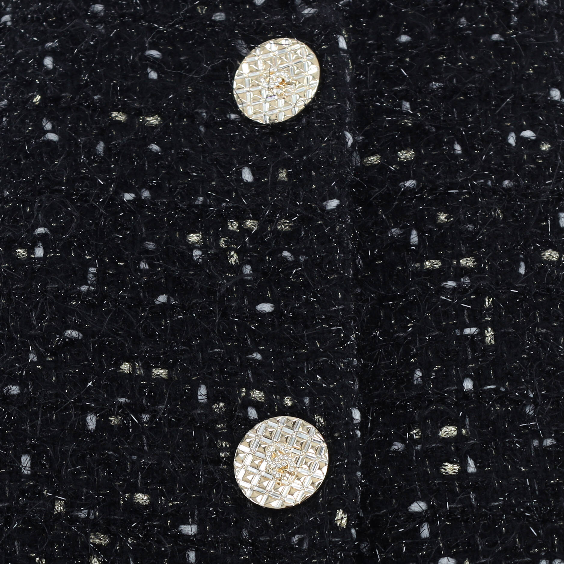 Women's Button Up Blazer Coat Glitter Tweed