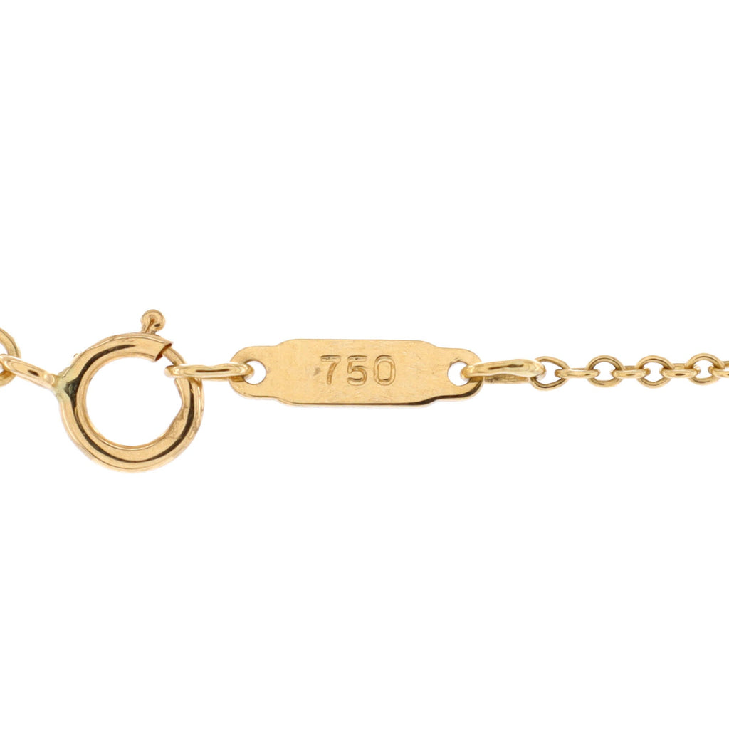 Dots Cross Pendant Necklace 18K Yellow Gold with Diamonds