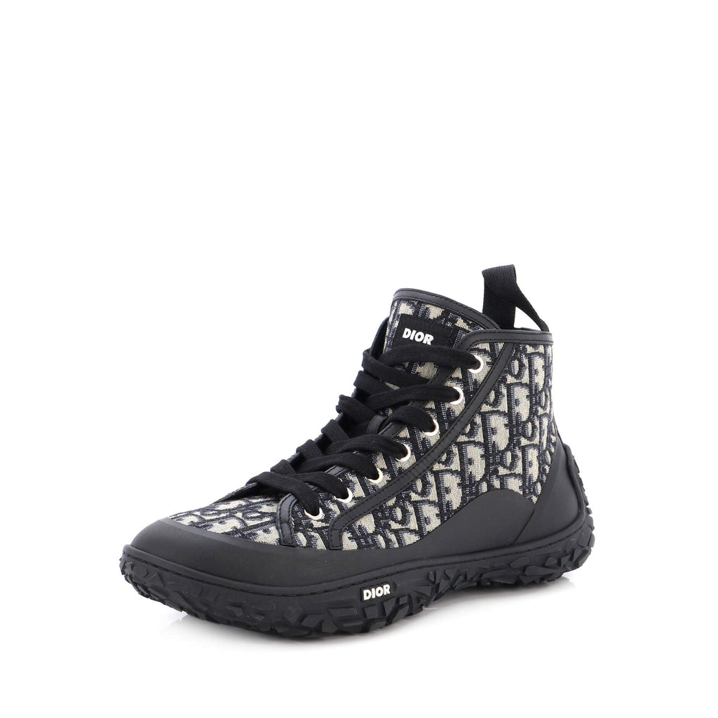 Men's Diorizon Ankle Boots Oblique Jacquard and Rubber