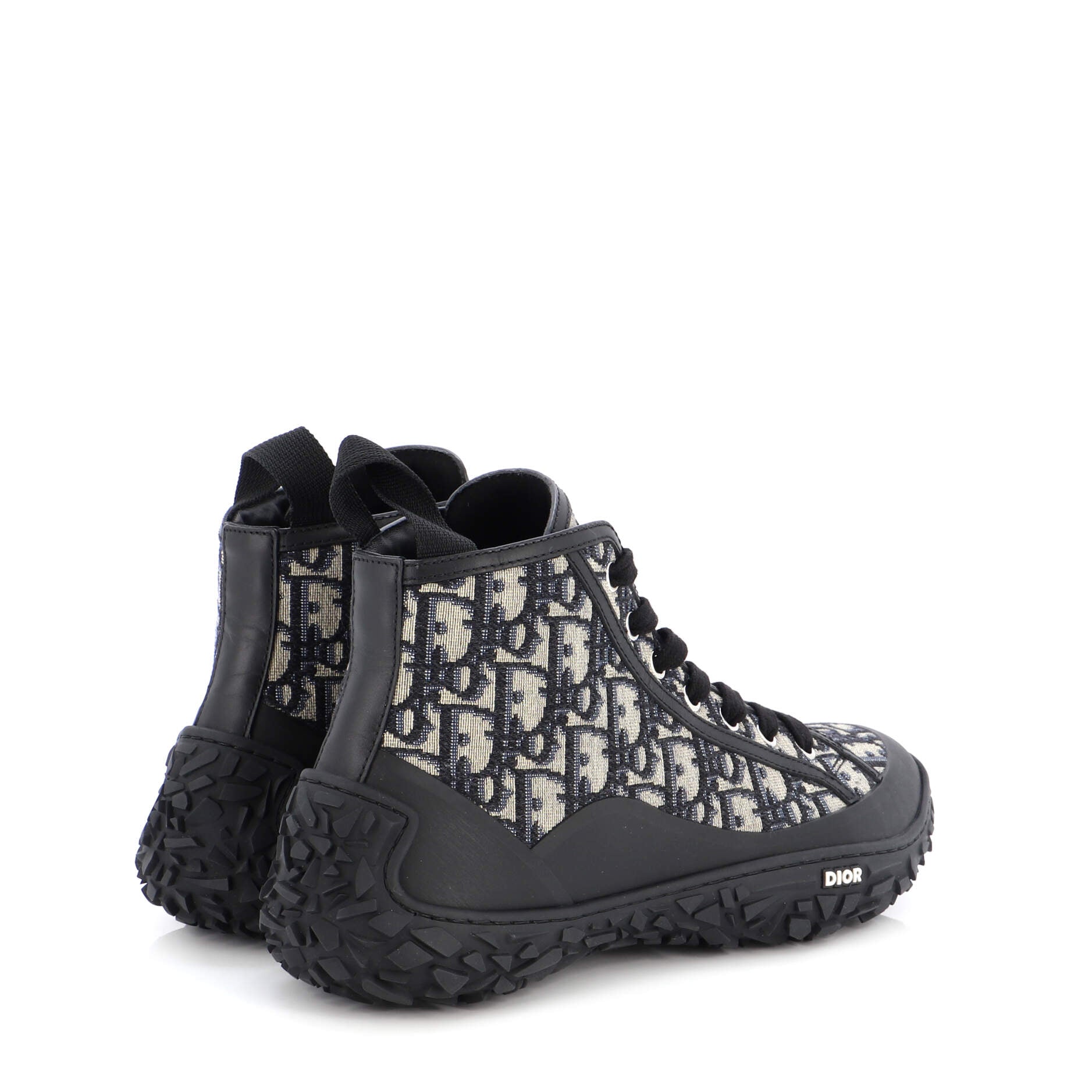 Men's Diorizon Ankle Boots Oblique Jacquard and Rubber