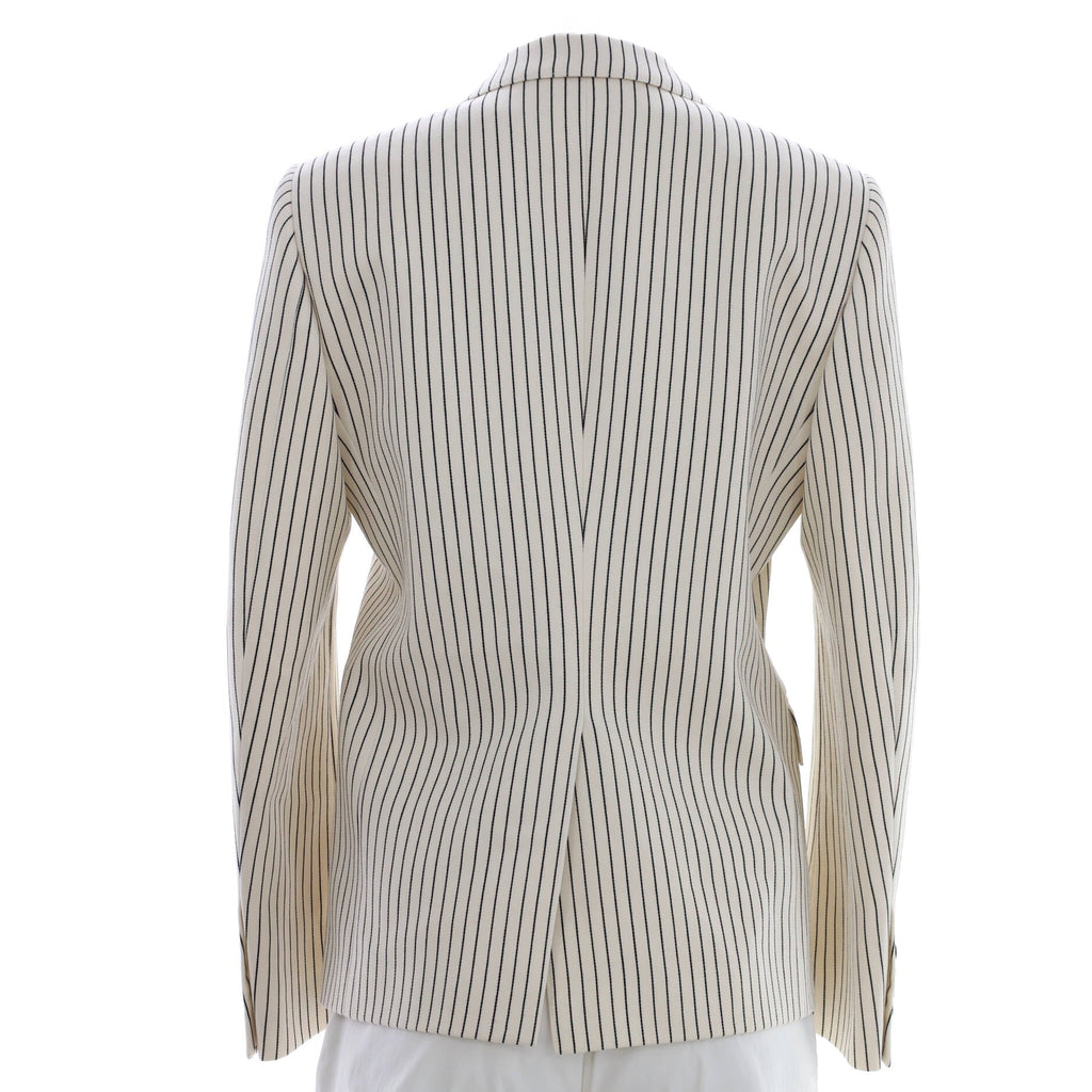 Women's Rectangle Blazer Jacket Striped Wool