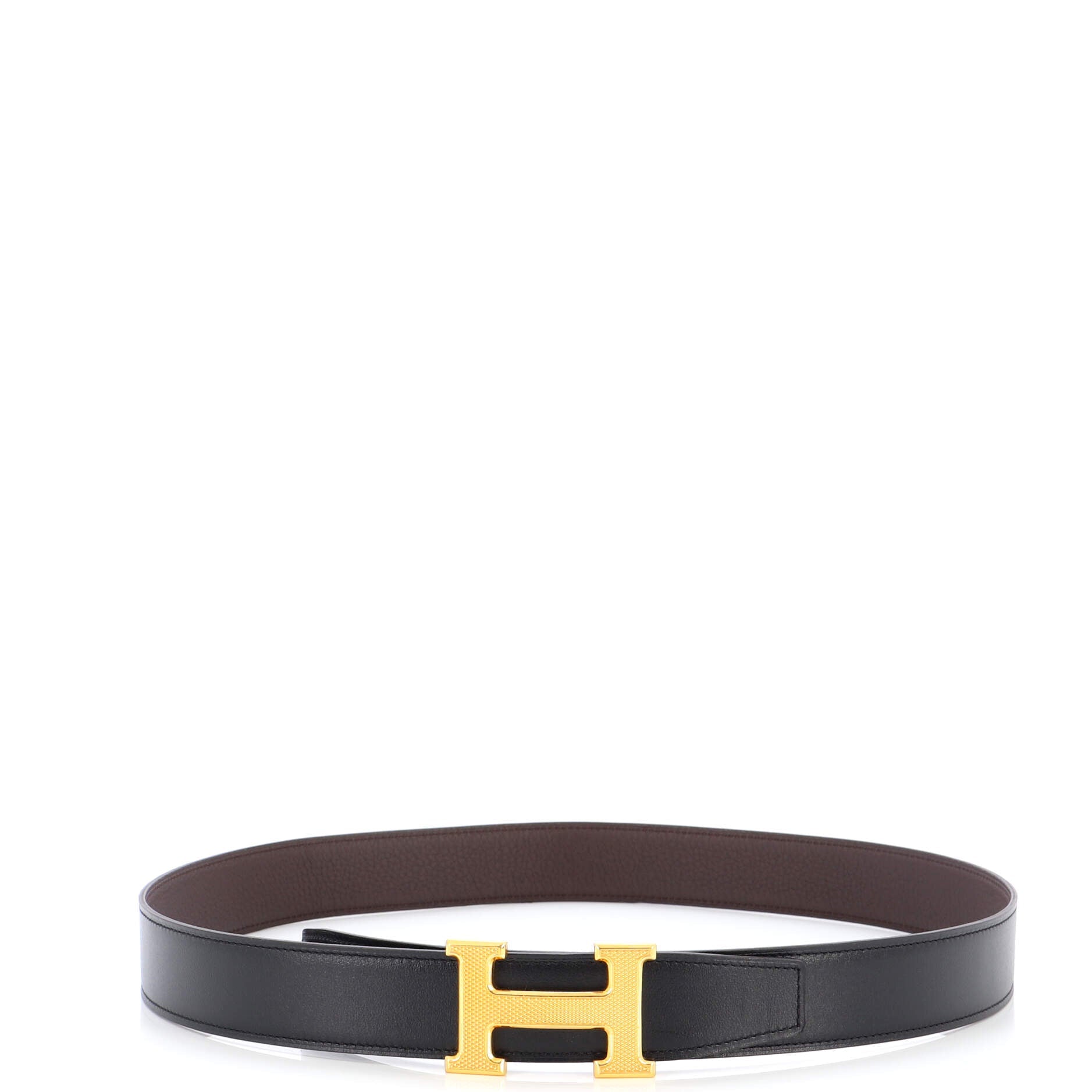 Constance Reversible Belt Leather with Guilloche Hardware Medium 90