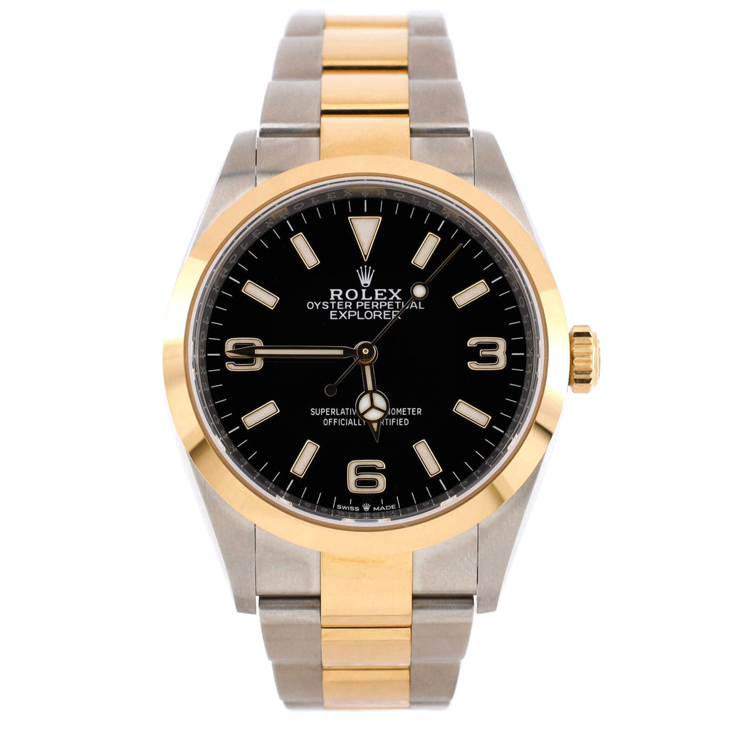 Oyster Perpetual Explorer Automatic Watch Stainless Steel and Yellow Gold 36