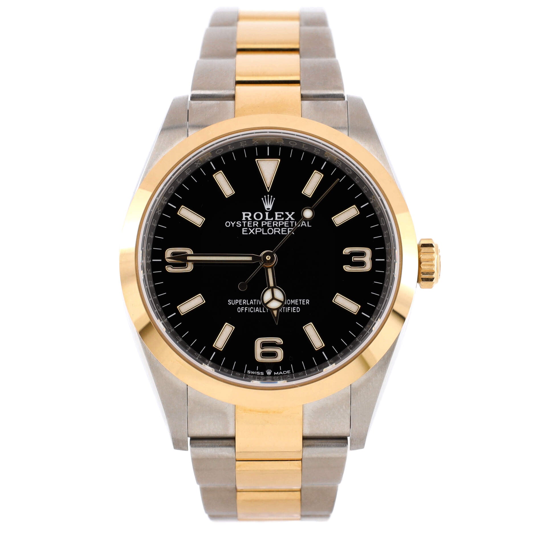 Oyster Perpetual Explorer Automatic Watch Stainless Steel and Yellow Gold 36