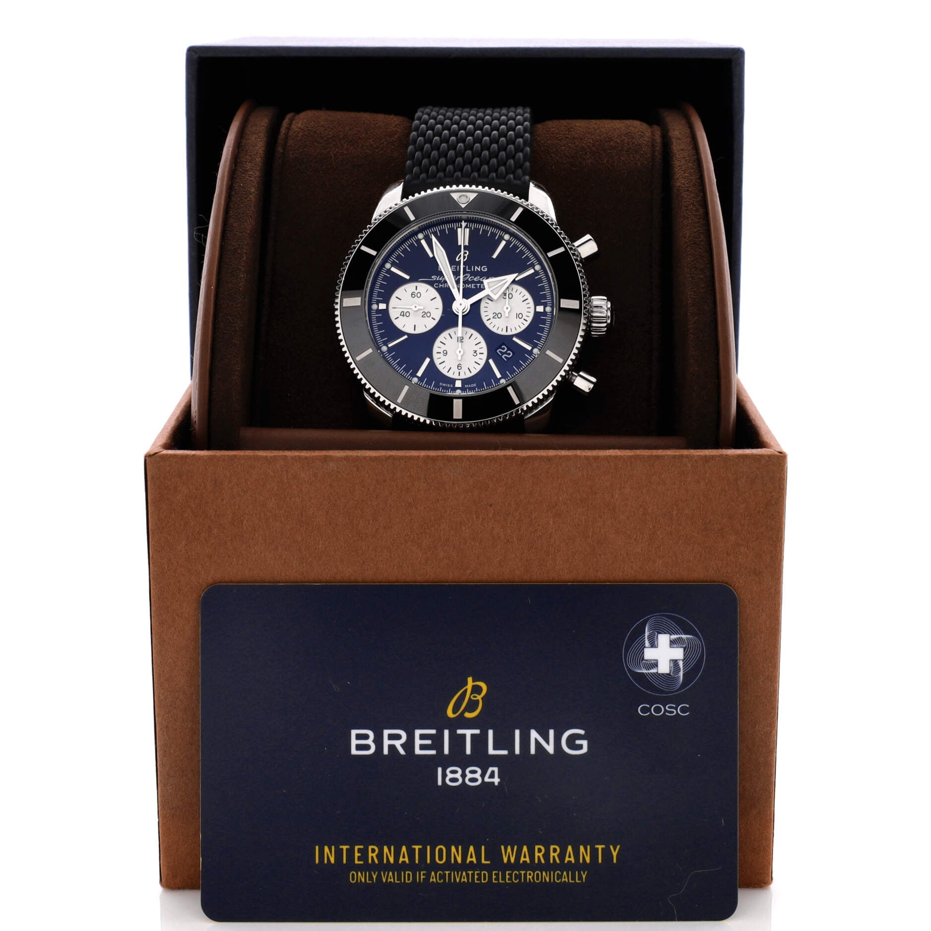 Superocean Heritage B01 Chronometer Chronograph Automatic Watch Stainless Steel and Rubber 44