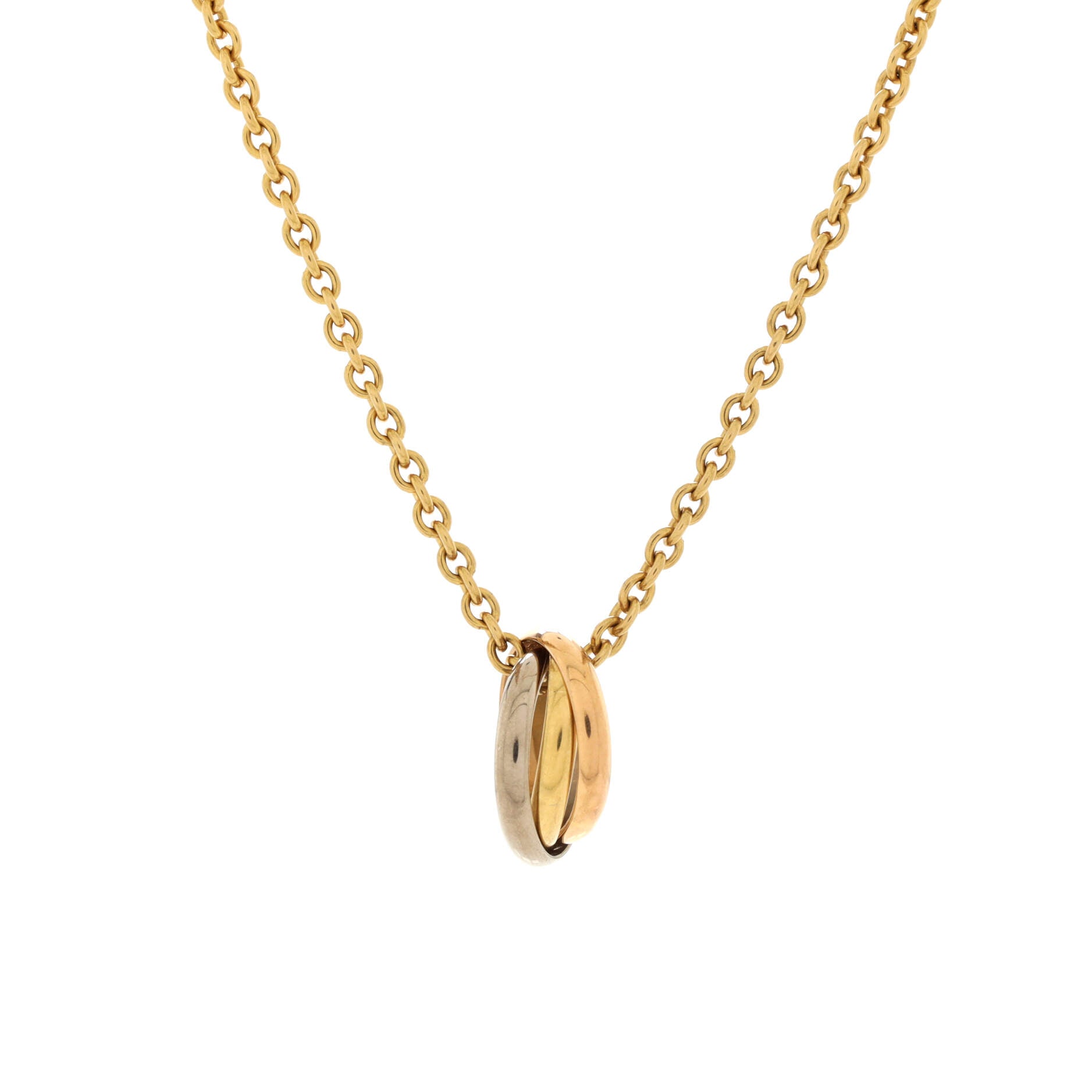 Trinity Pendant Necklace 18K Tricolor Gold