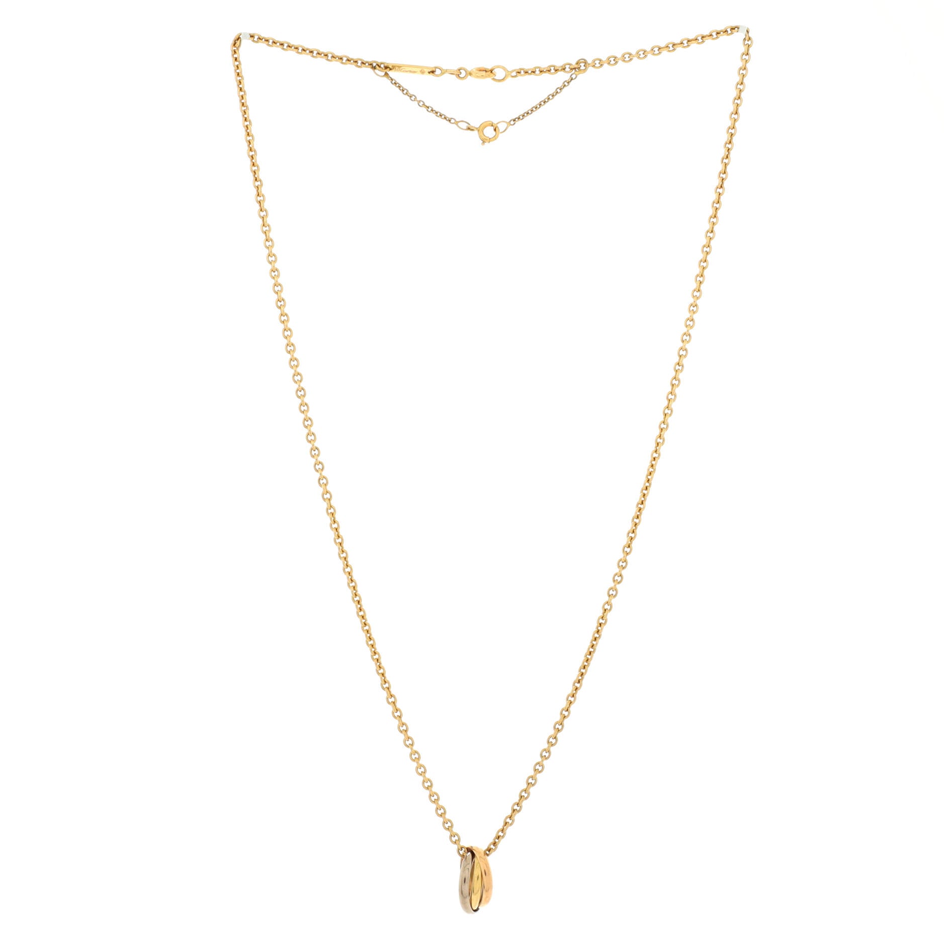Trinity Pendant Necklace 18K Tricolor Gold