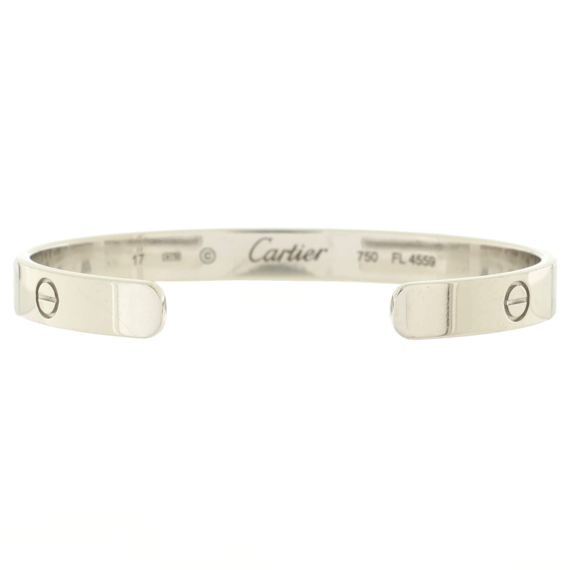 Love Cuff Bracelet 18K White Gold